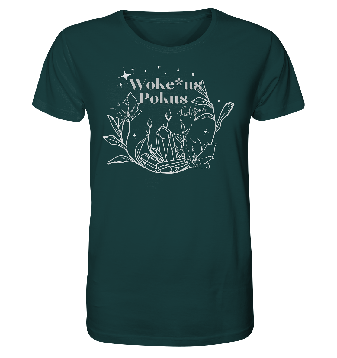 Woke*us Pokus (weiße Schrift) - Organic Shirt