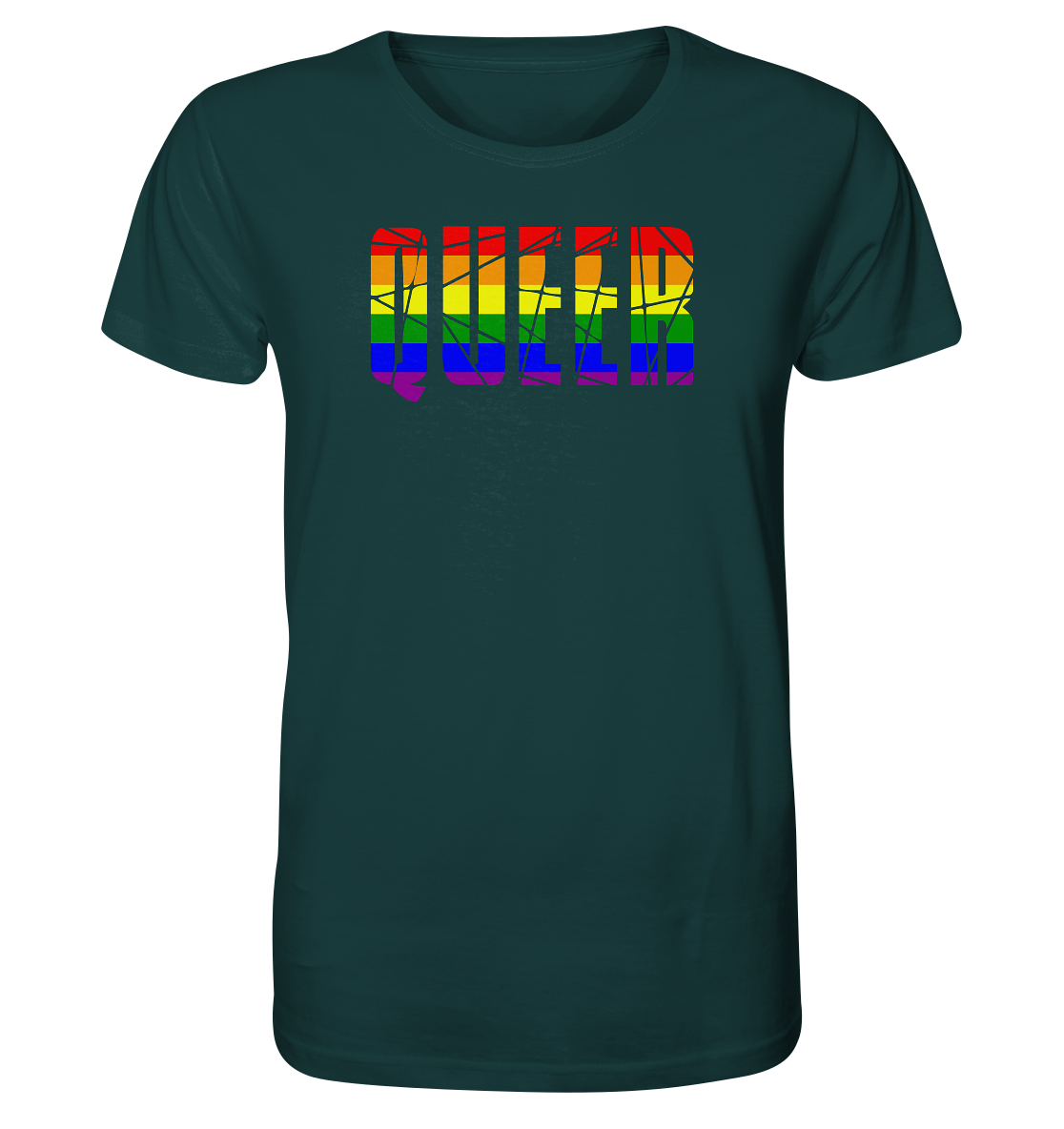 QUEER in Regenbogen Farben - Organic Shirt
