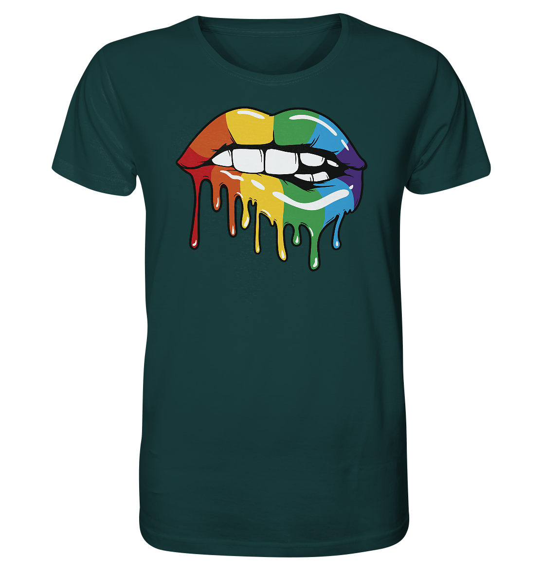 Regenbogen Lippen - Organic Shirt