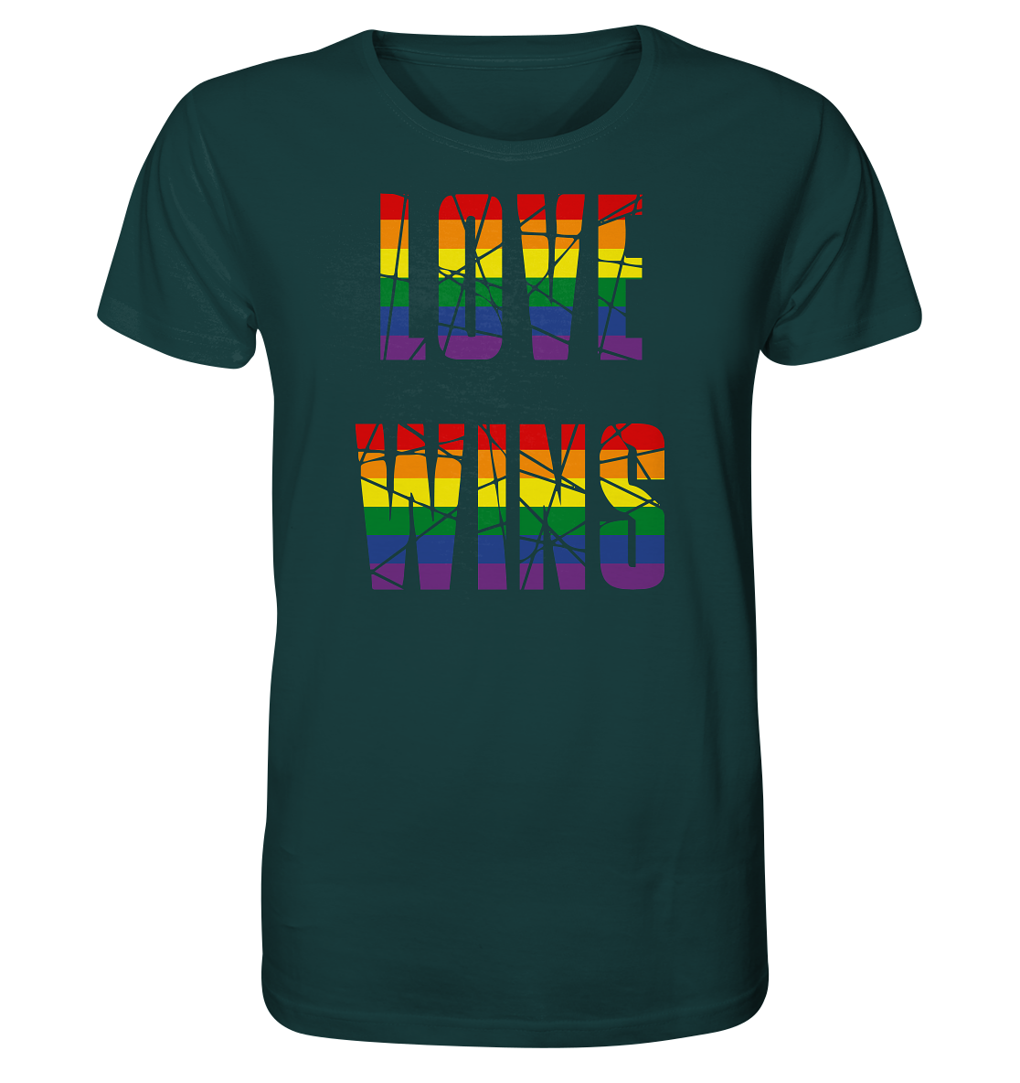 LOVE WINS in Regenbogen Farben - Organic Shirt