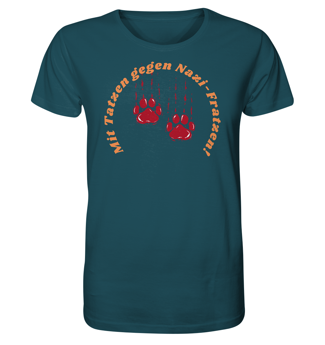 Mit Tatzen gegen Nazi Fratzen - Organic Shirt