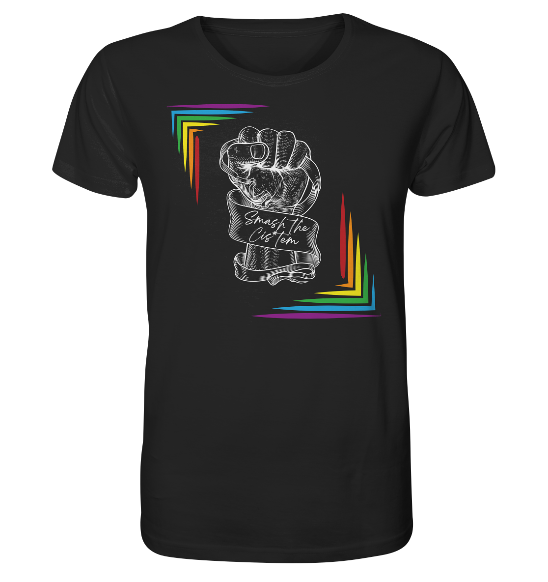 Smash The Cistem (weiße Schrift) - Organic Shirt