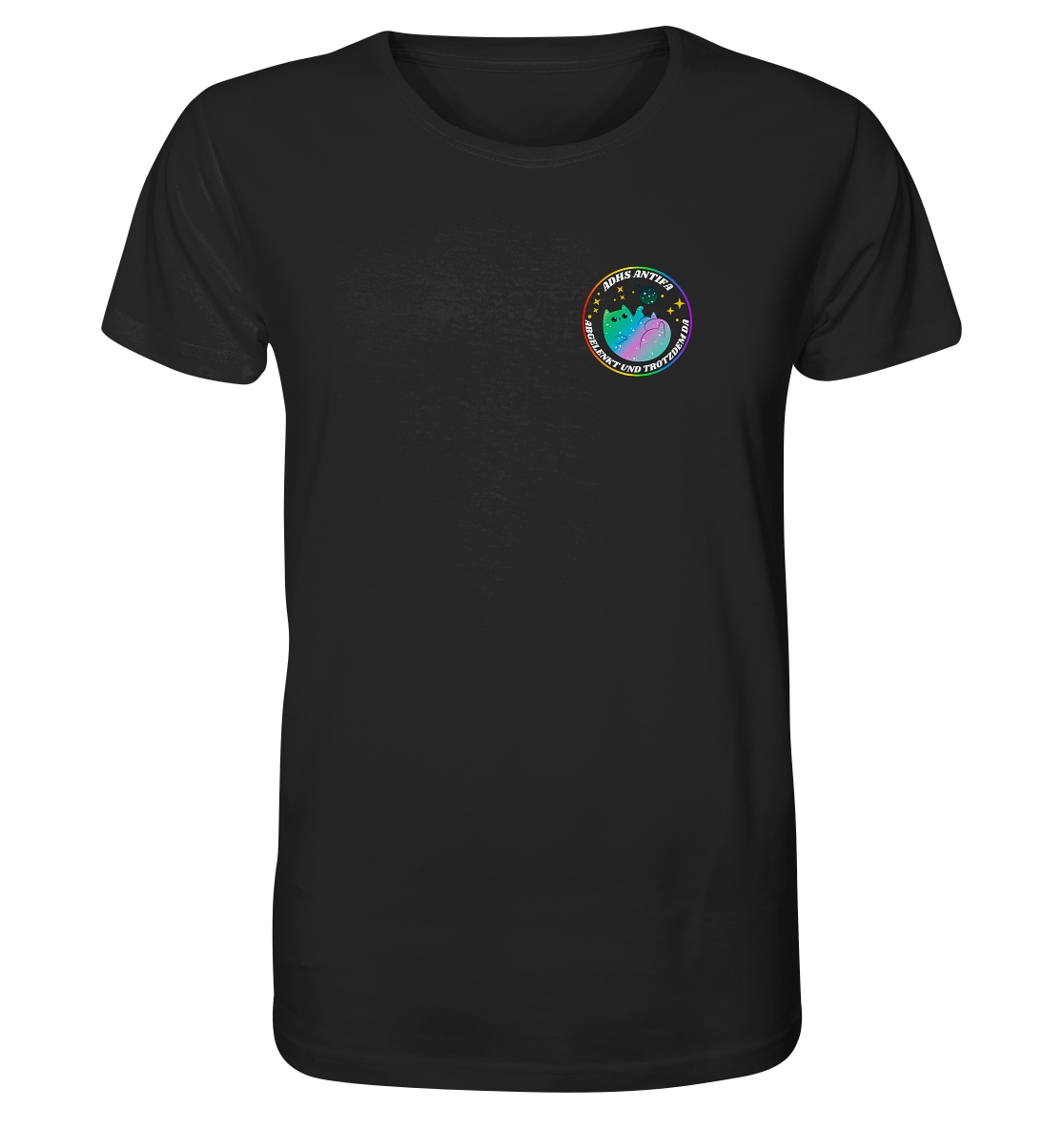 ADHS Antifa: Abgelenkt und trotzdem da "Space Cat Edition" - Organic Shirt