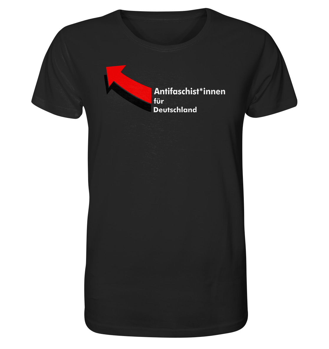 Antifaschist*innen für Deutschland (weiße Schrift) - Organic Shirt