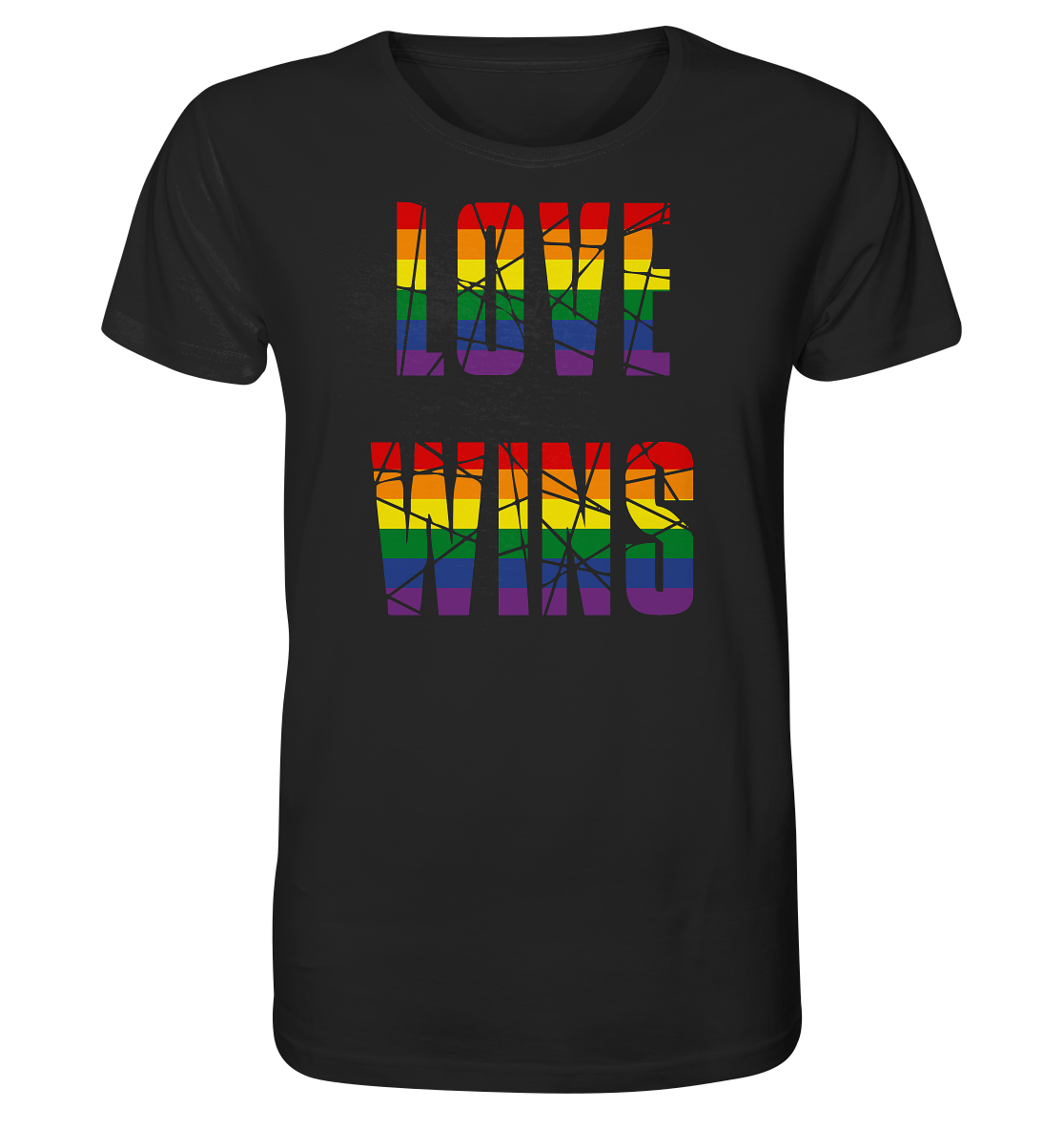 LOVE WINS in Regenbogen Farben - Organic Shirt