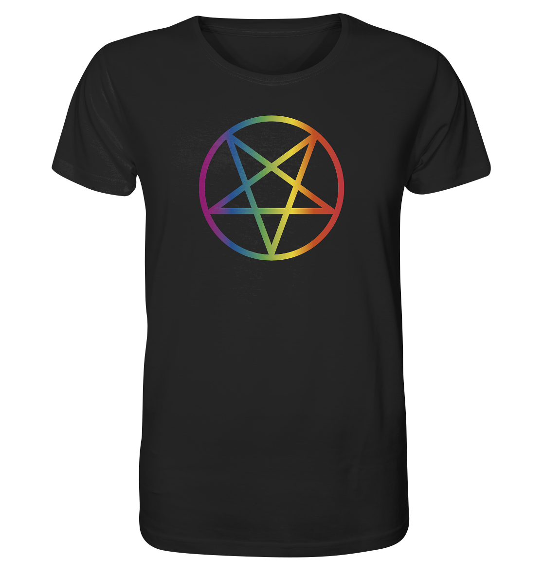 Regenbogen Pentagramm - Organic Shirt