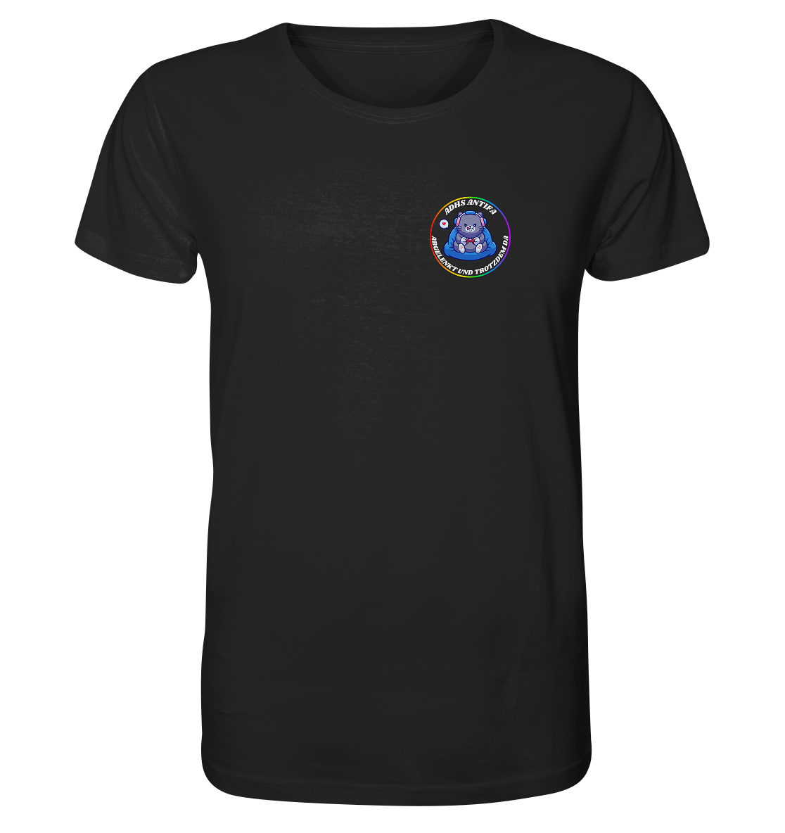 ADHS Antifa: Abgelenkt und trotzdem da "Gamer Cat Edition" - Organic Shirt