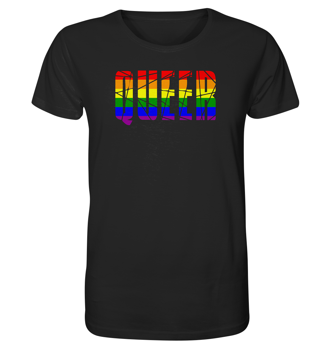 QUEER in Regenbogen Farben - Organic Shirt