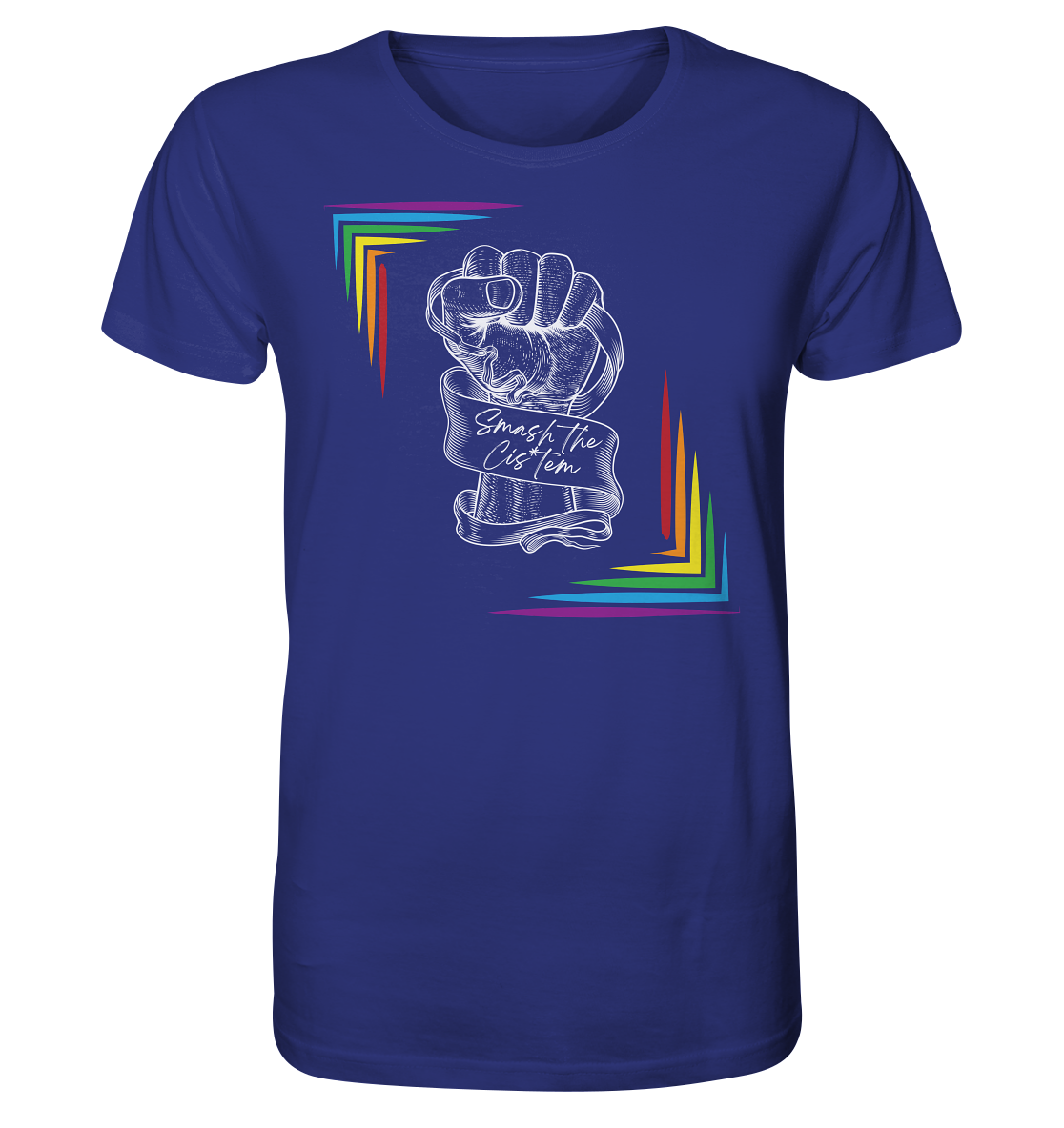 Smash The Cistem (weiße Schrift) - Organic Shirt