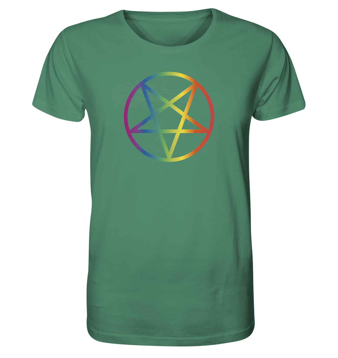 Regenbogen Pentagramm - Organic Shirt