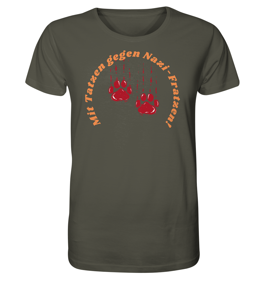 Mit Tatzen gegen Nazi Fratzen - Organic Shirt