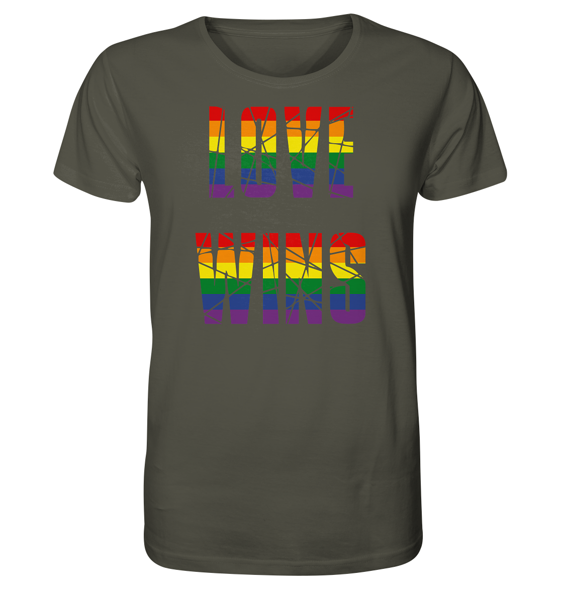 LOVE WINS in Regenbogen Farben - Organic Shirt