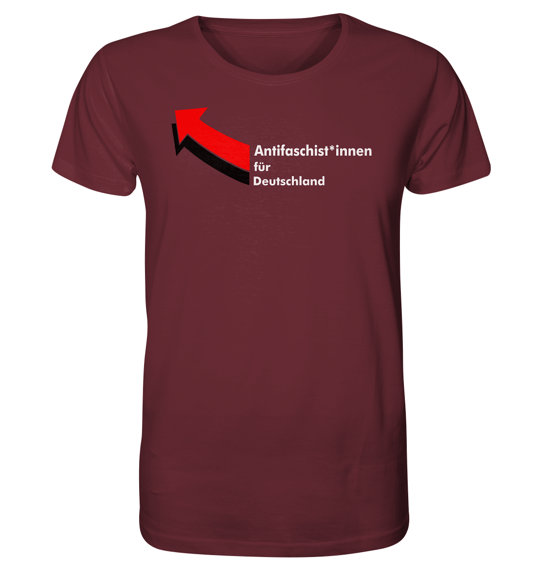 Antifaschist*innen für Deutschland (weiße Schrift) - Organic Shirt