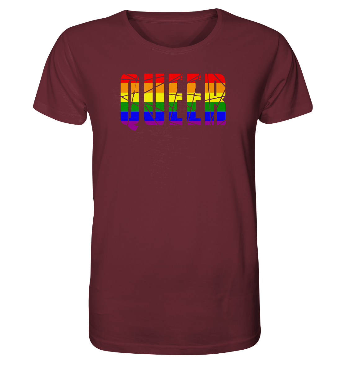 QUEER in Regenbogen Farben - Organic Shirt