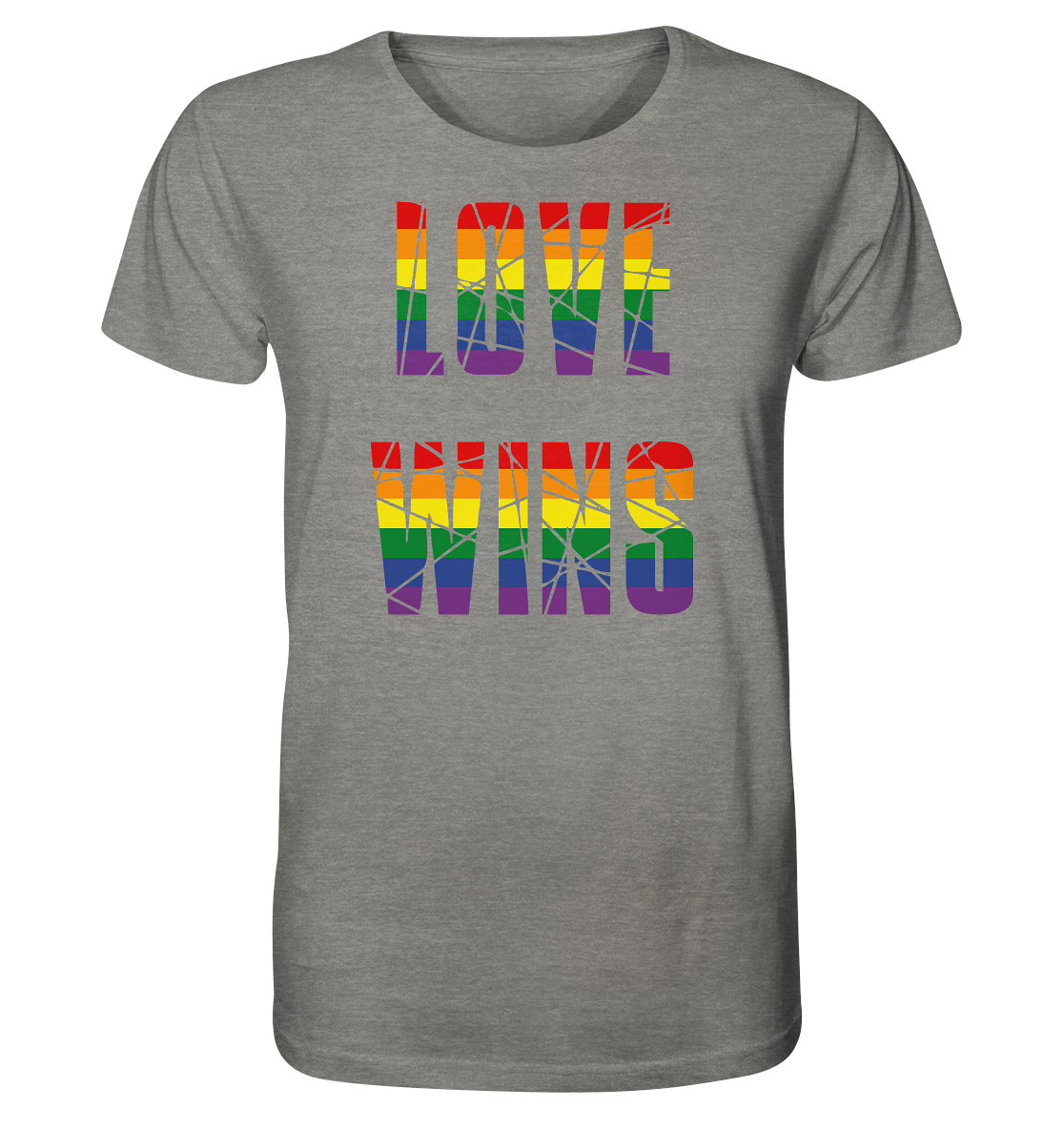 LOVE WINS in Regenbogen Farben - Organic Shirt