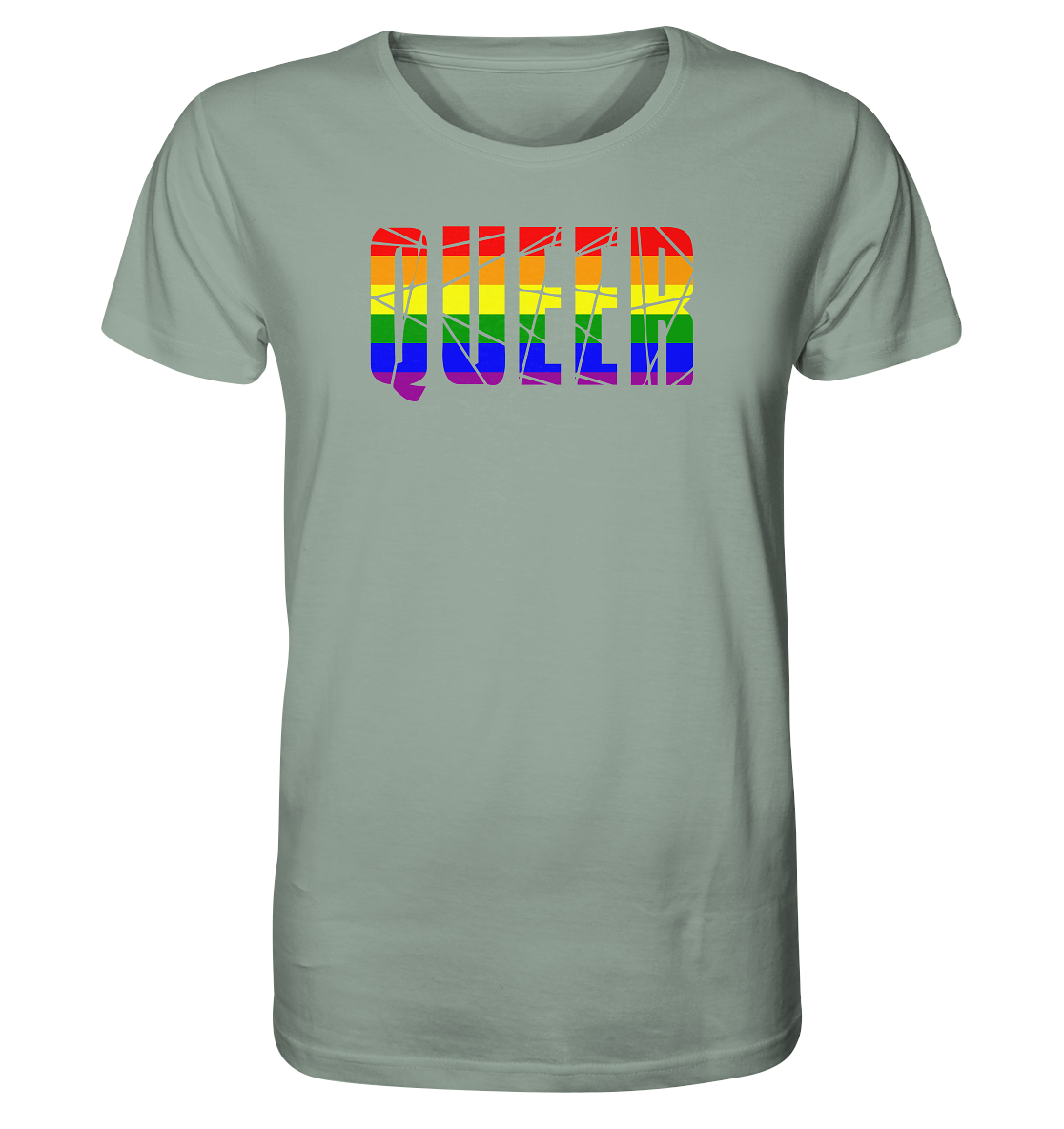QUEER in Regenbogen Farben - Organic Shirt