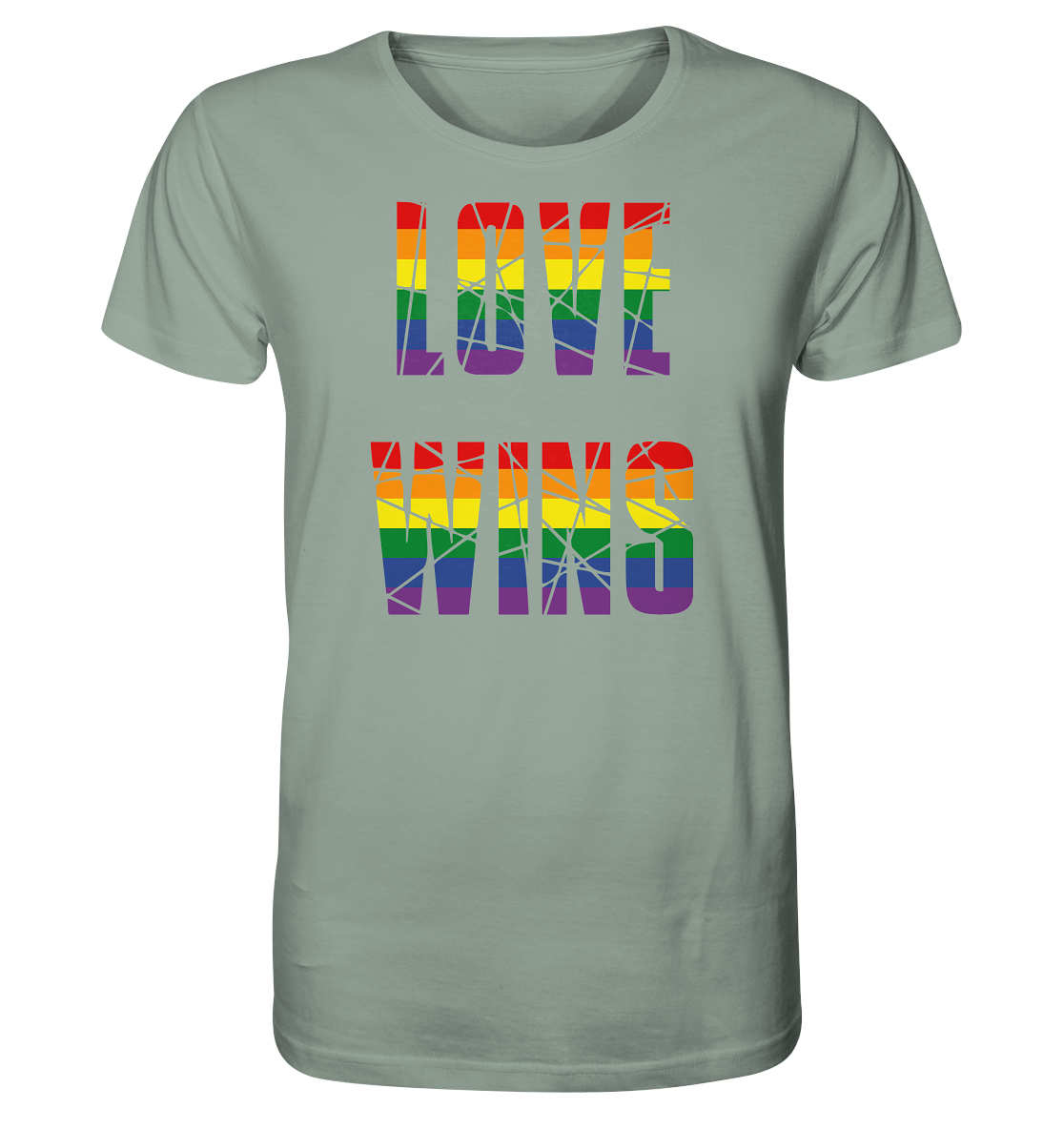 LOVE WINS in Regenbogen Farben - Organic Shirt