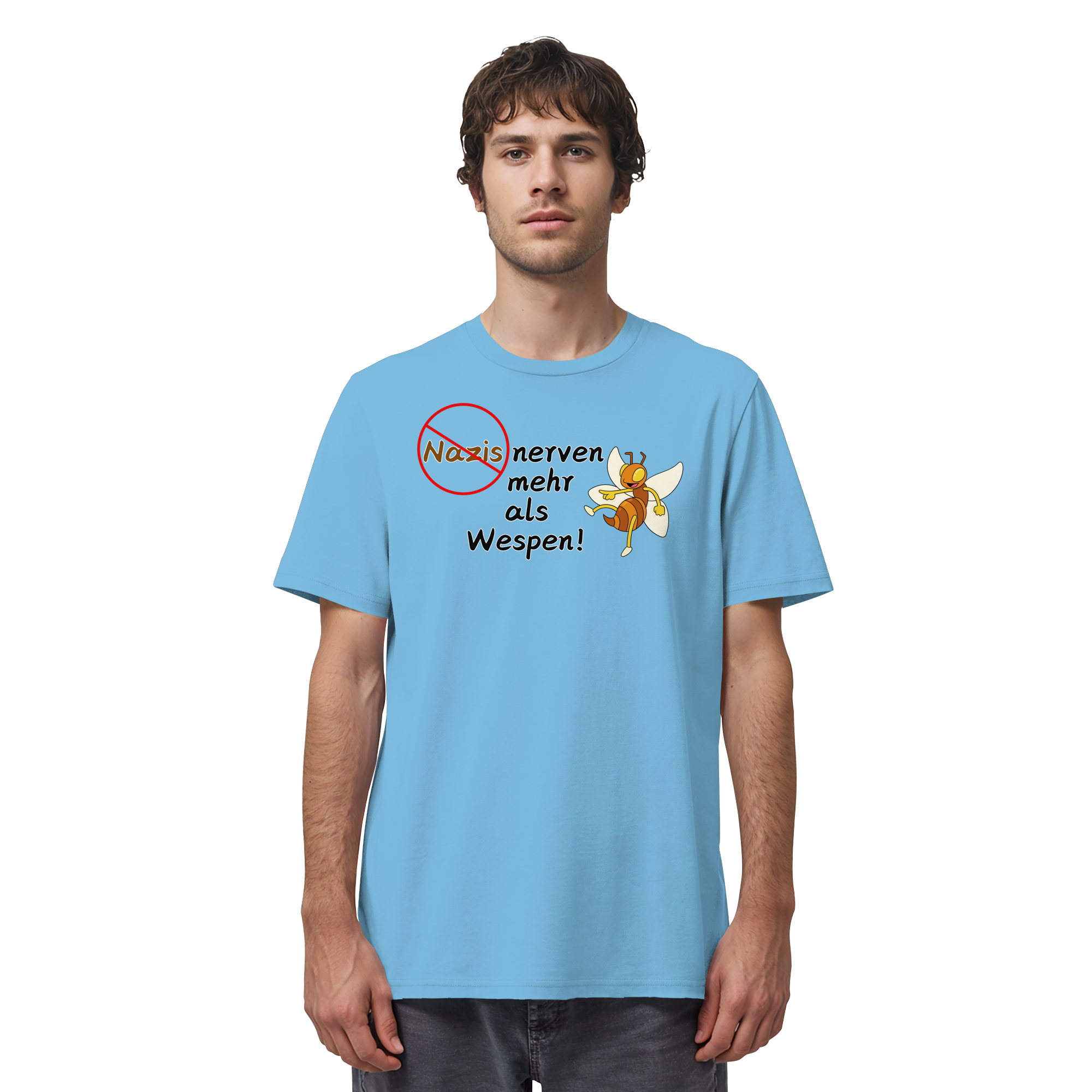 Nazis nerven mehr als Wespen - Organic Shirt