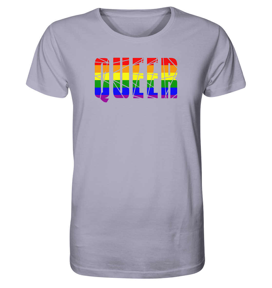 QUEER in Regenbogen Farben - Organic Shirt