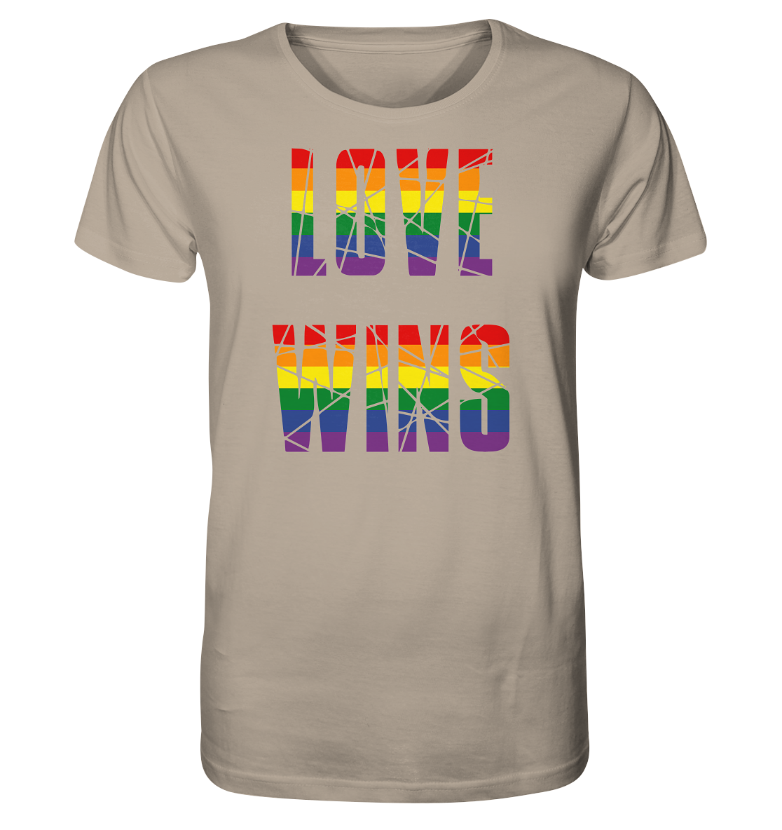 LOVE WINS in Regenbogen Farben - Organic Shirt