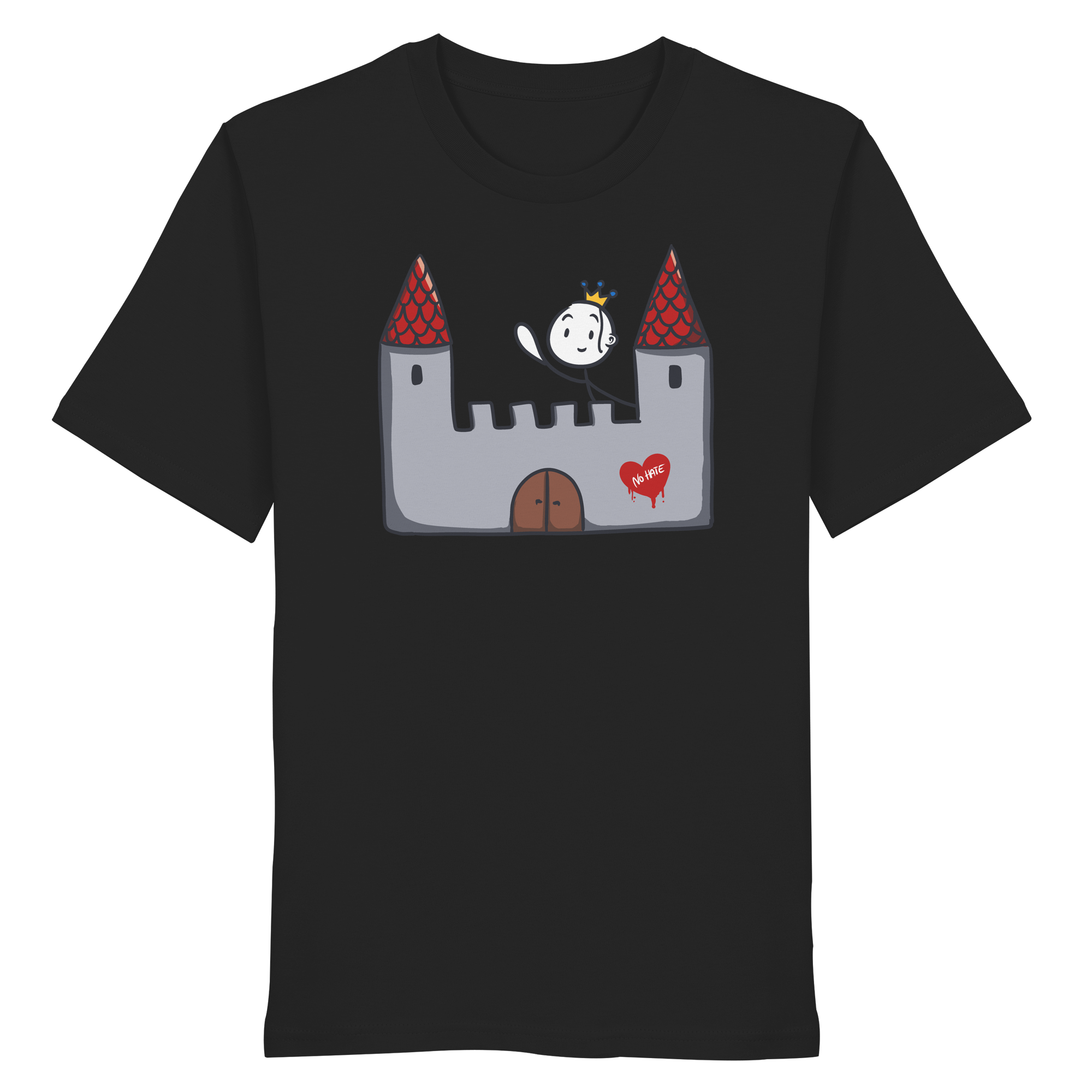 Seelenmännchen "Schloss Edition" Frontprint (dunkel) - Organic Shirt