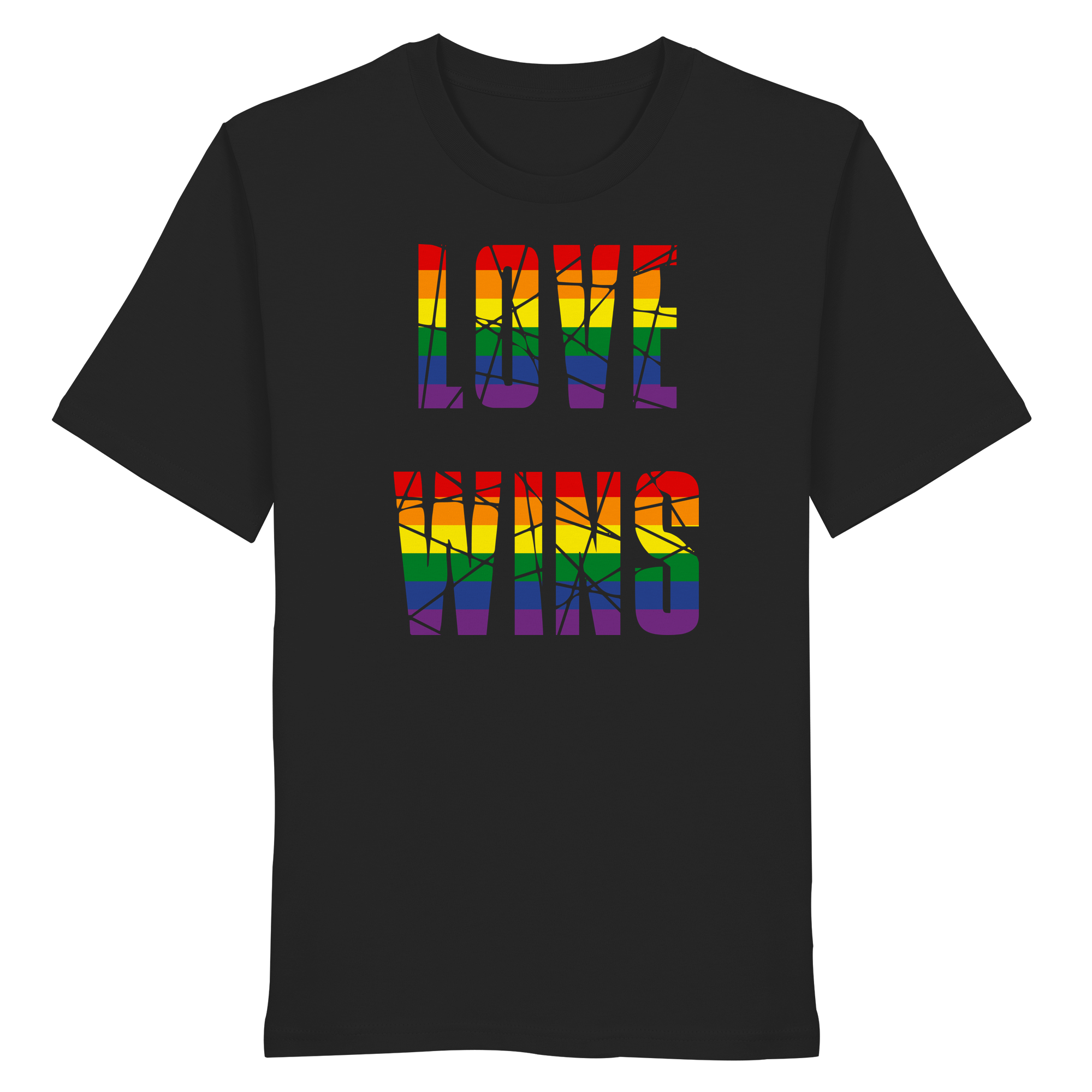 LOVE WINS in Regenbogen Farben - Organic Shirt