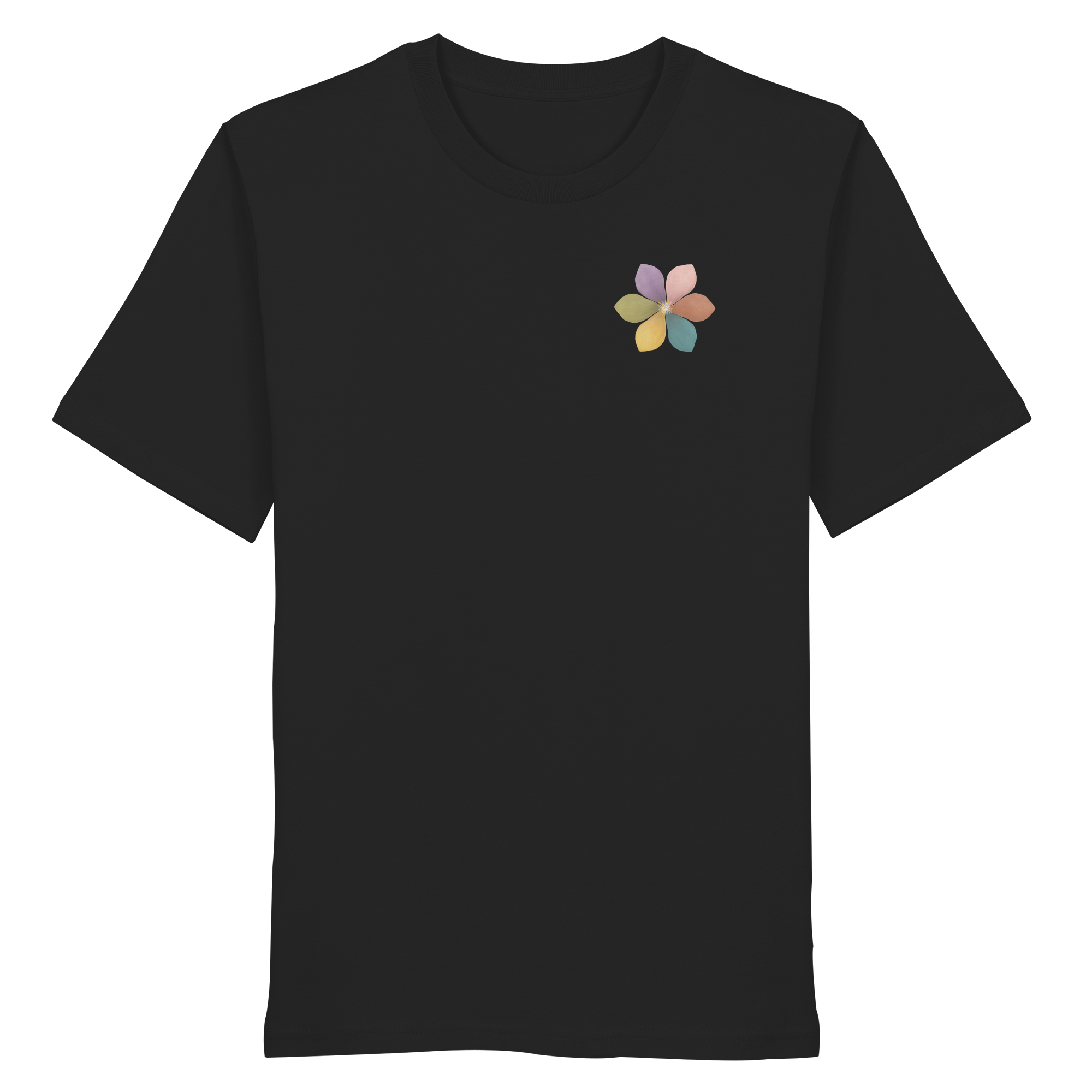 Einatmen Ausatmen "Achtsamkeitsblüte Edition" Backprint - Organic Shirt