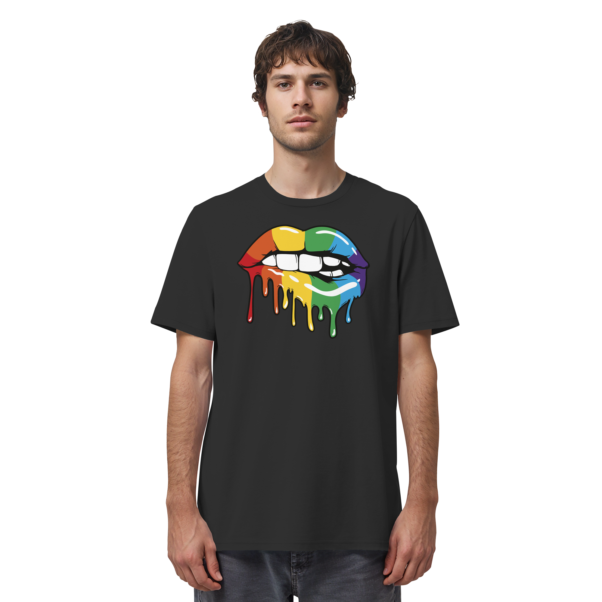 Regenbogen Lippen - Organic Shirt