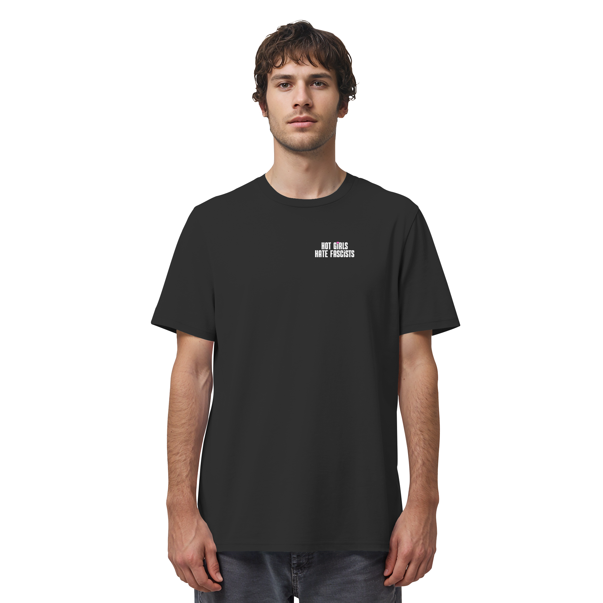 Hot Girls Hate Fascists (dunkel) - Organic Shirt