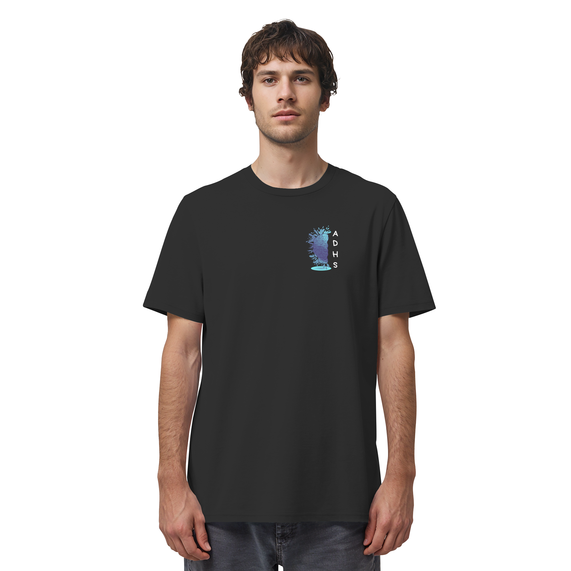 ADHS Ausdrucksvoll Direkt Hilfsbereit Selbstbewusst Backprint - Organic Shirt