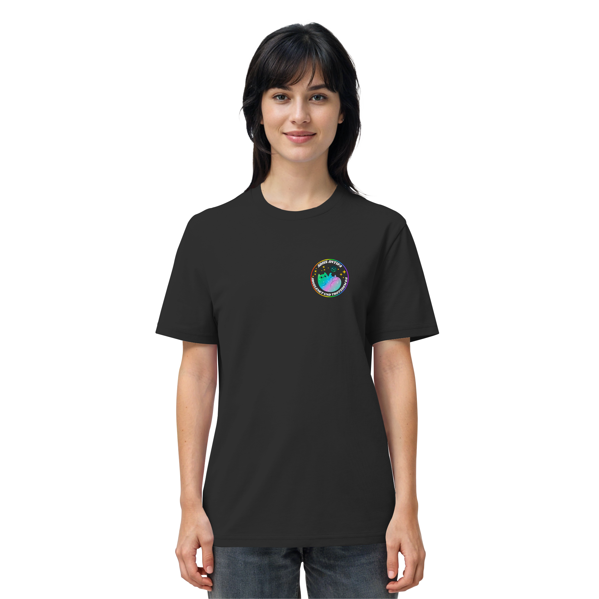 ADHS Antifa: Abgelenkt und trotzdem da "Space Cat Edition" - Organic Shirt