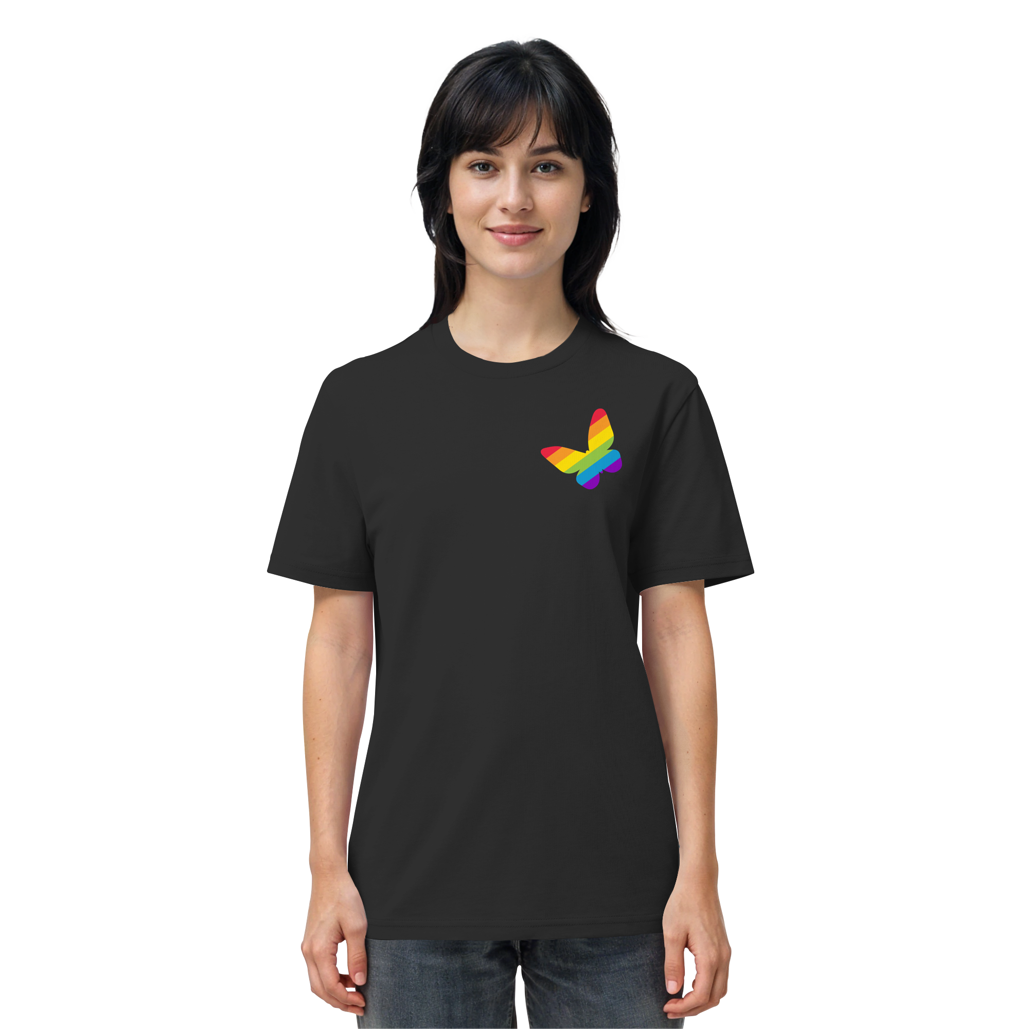 Regenbogen Schmetterling - Organic Shirt