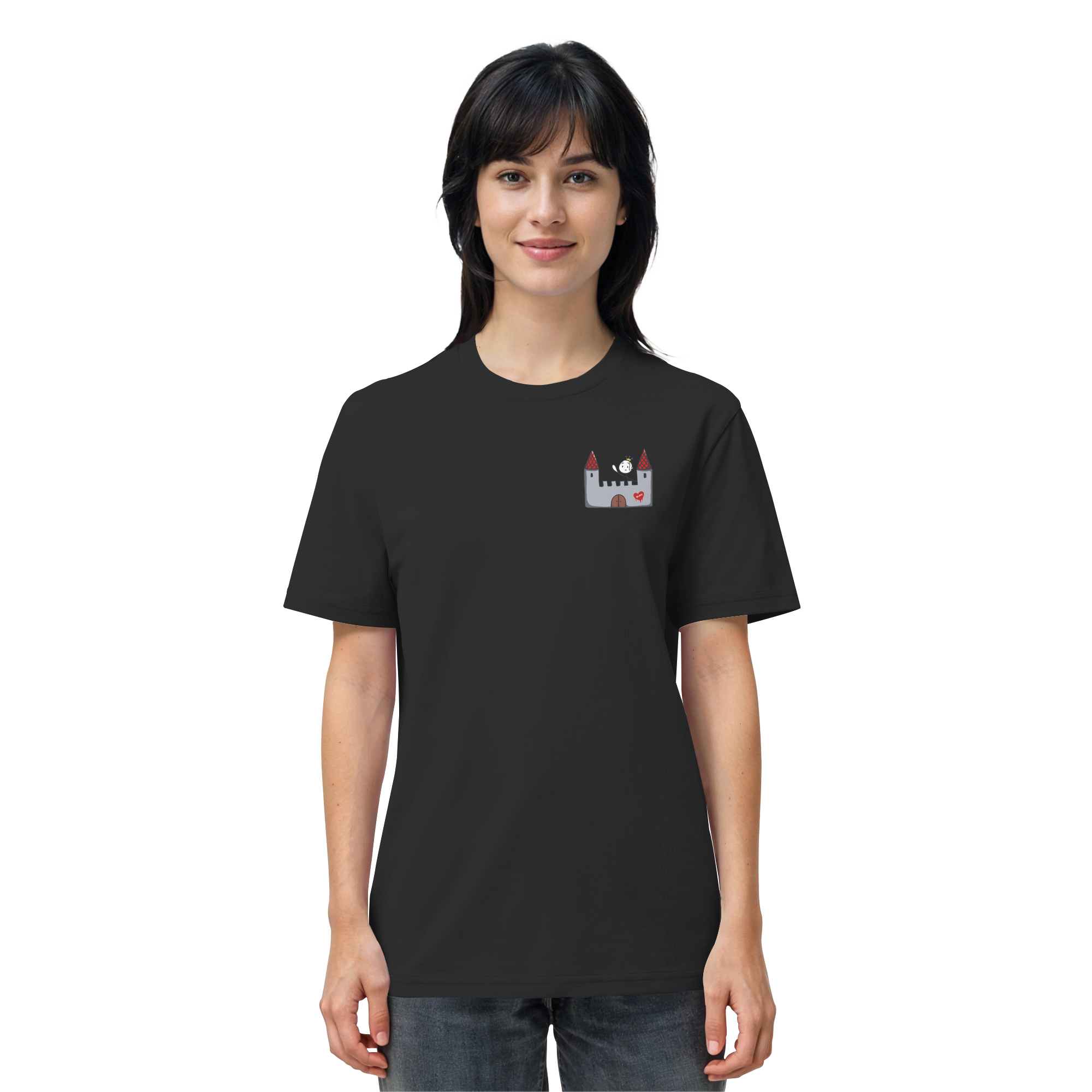 Seelenmännchen "Schloss Edition" Brustprint (dunkel) - Organic Shirt