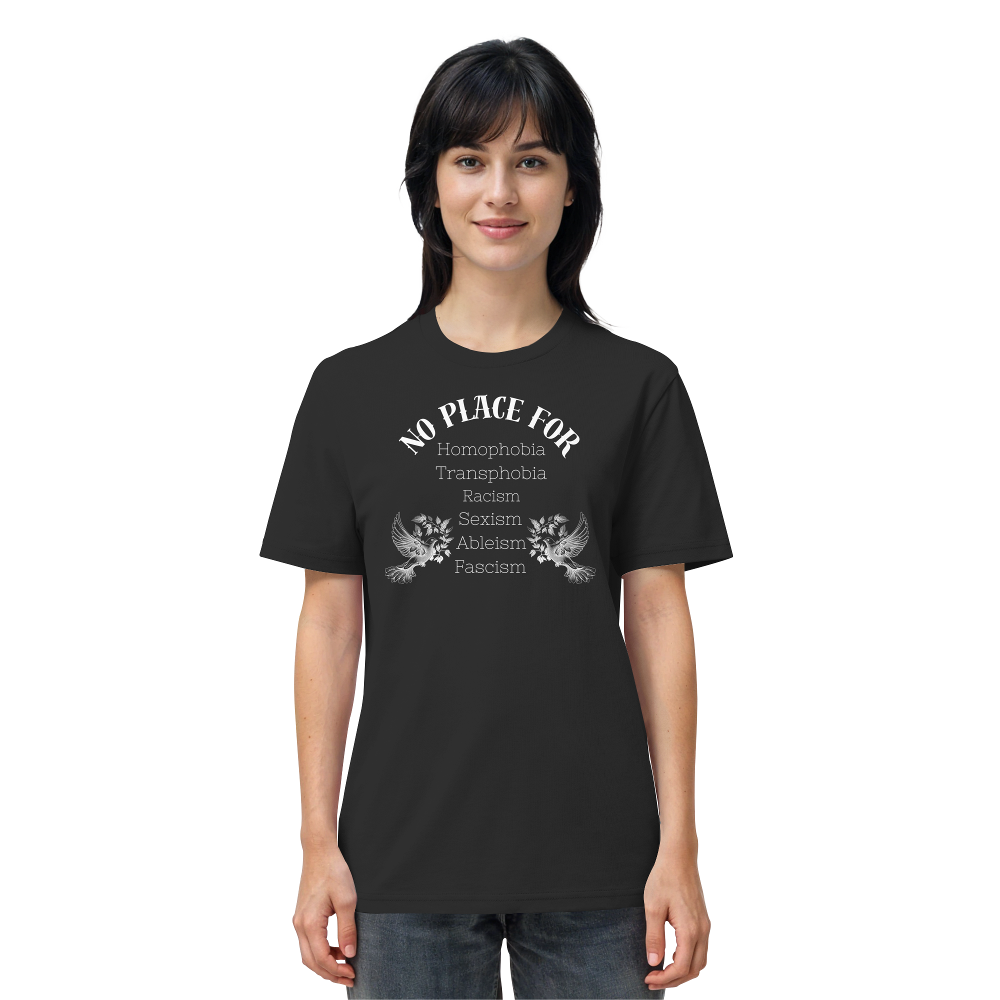 No Place For (weiße Schrift) - Organic Shirt