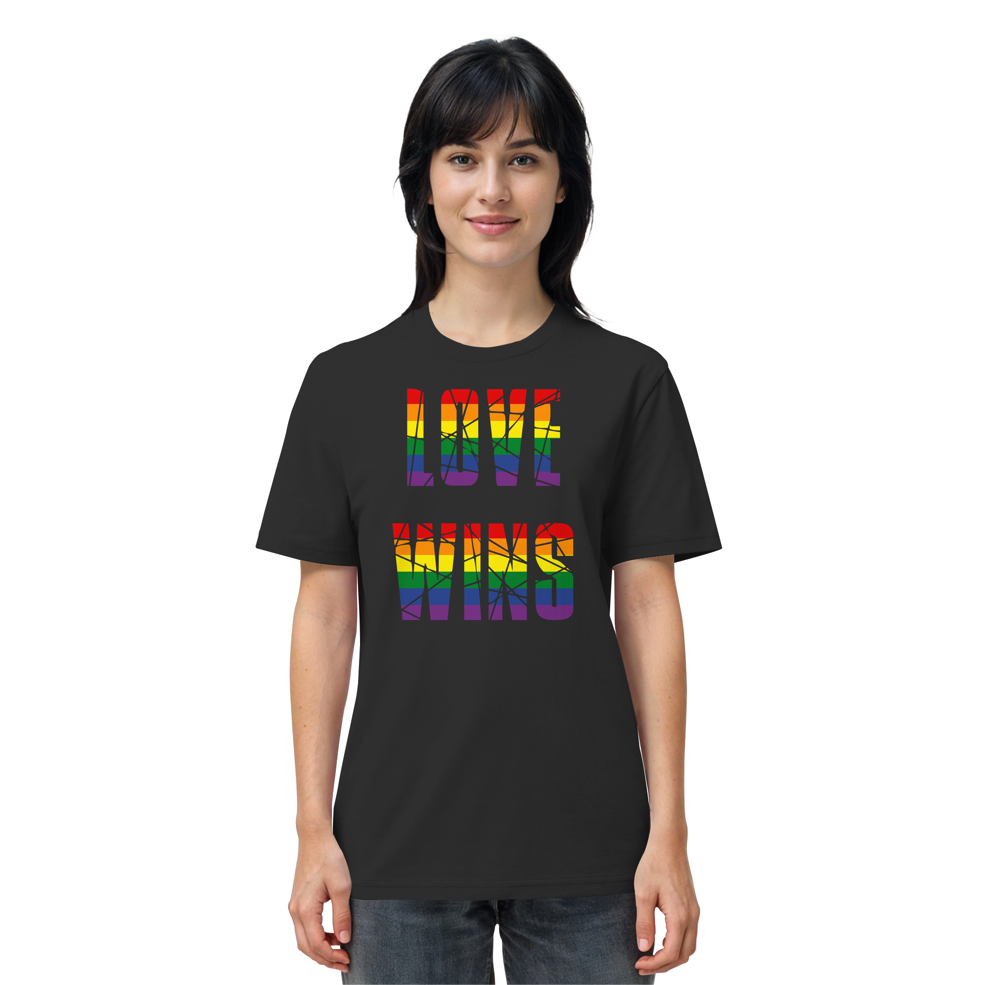 LOVE WINS in Regenbogen Farben - Organic Shirt