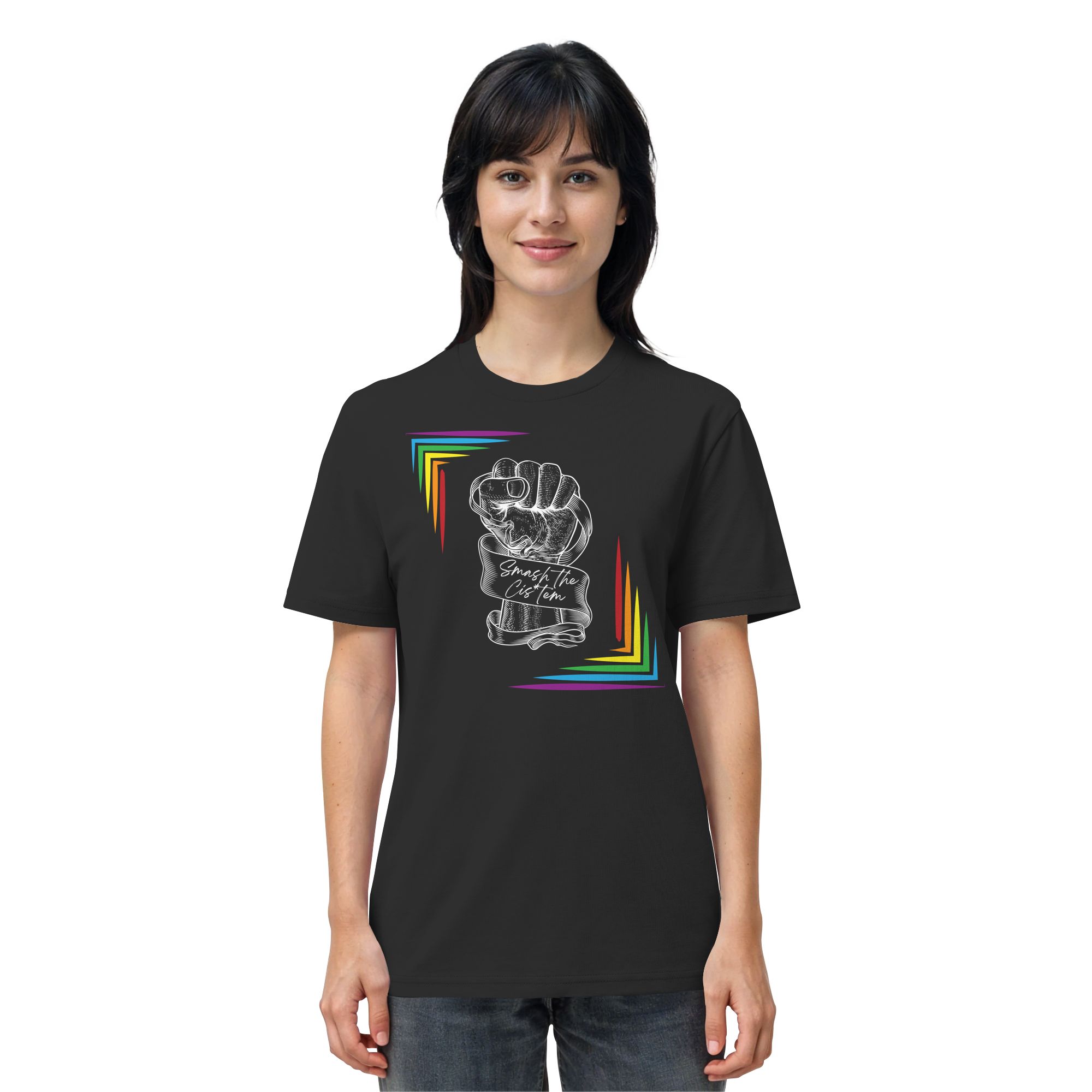 Smash The Cistem (weiße Schrift) - Organic Shirt