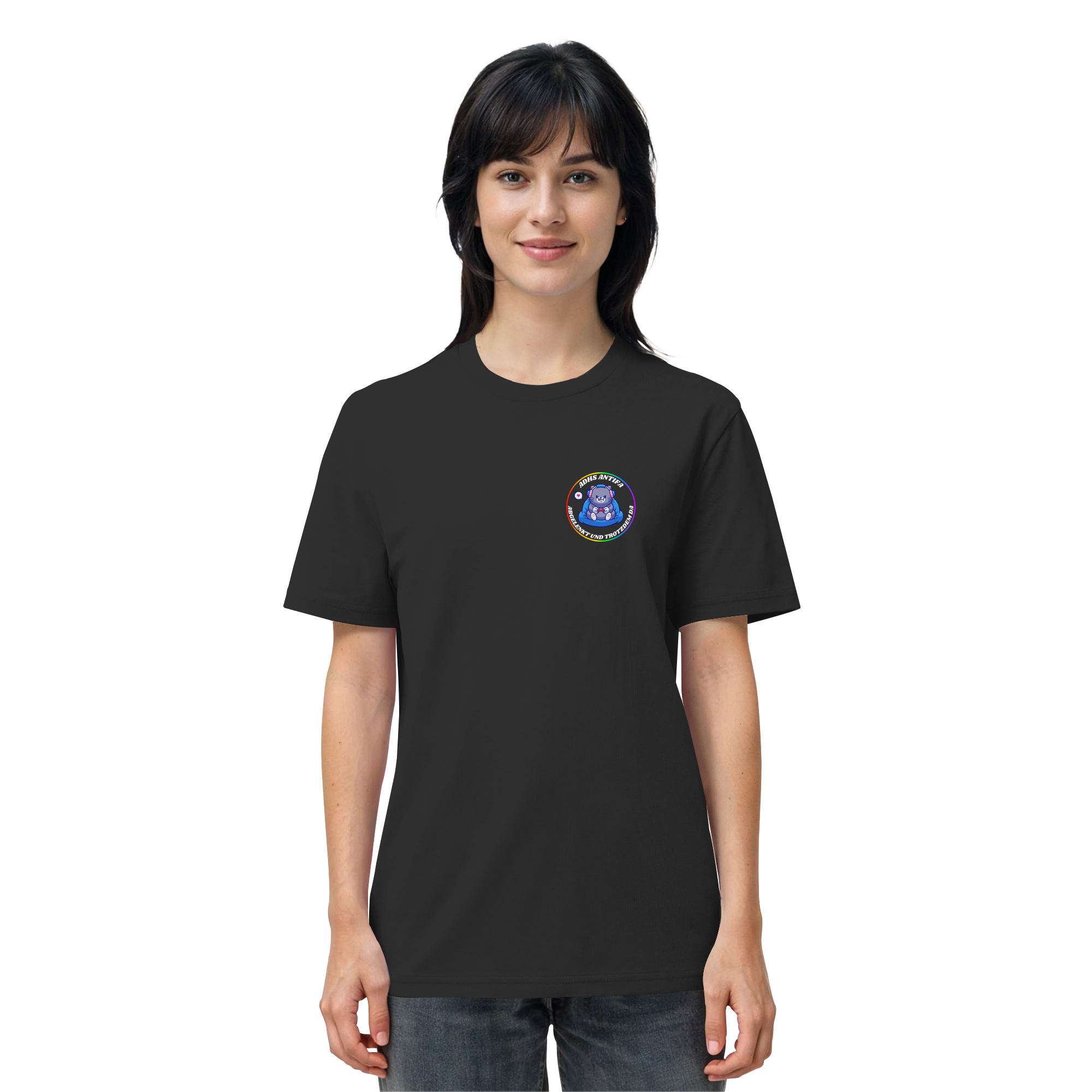 ADHS Antifa: Abgelenkt und trotzdem da "Gamer Cat Edition" - Organic Shirt