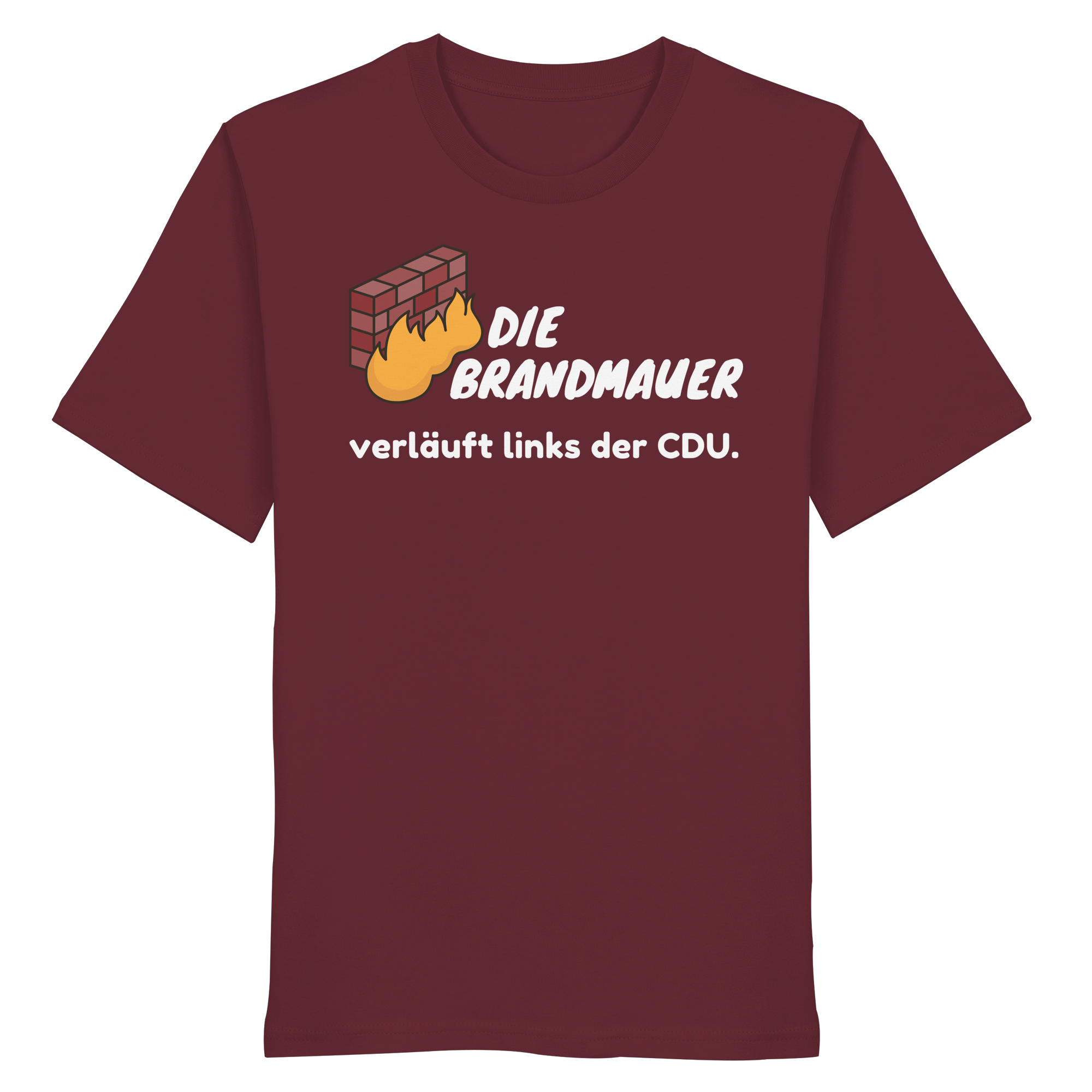 Brandmauer (weiße Schrift) - Organic Shirt