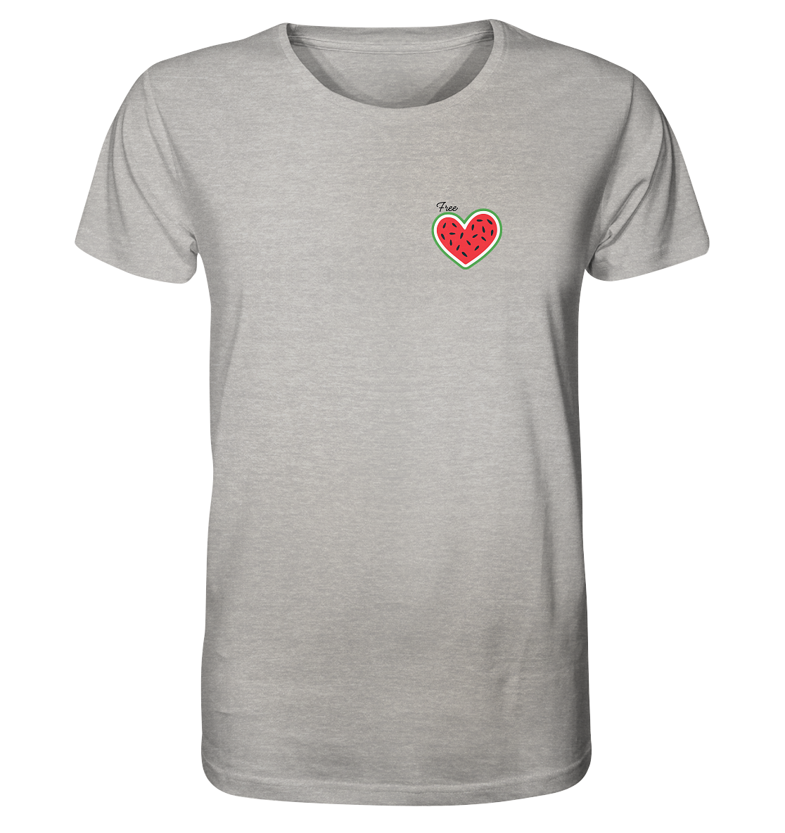 Free Palestine "Melon Heart Edition" - Organic Shirt