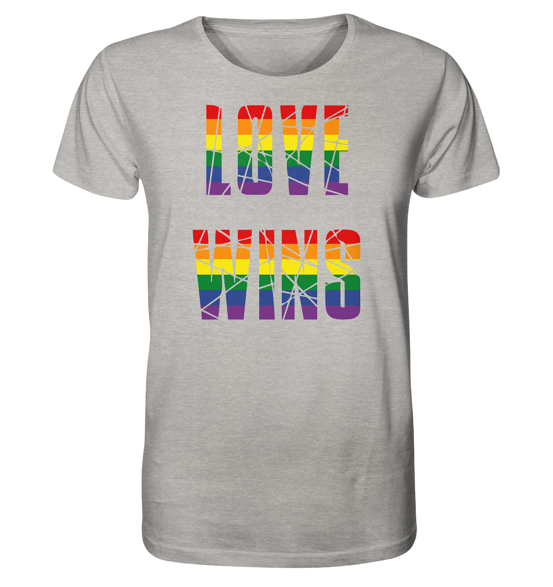 LOVE WINS in Regenbogen Farben - Organic Shirt