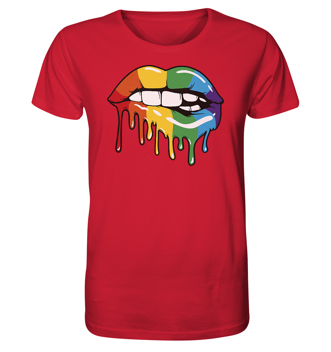 Regenbogen Lippen - Organic Shirt