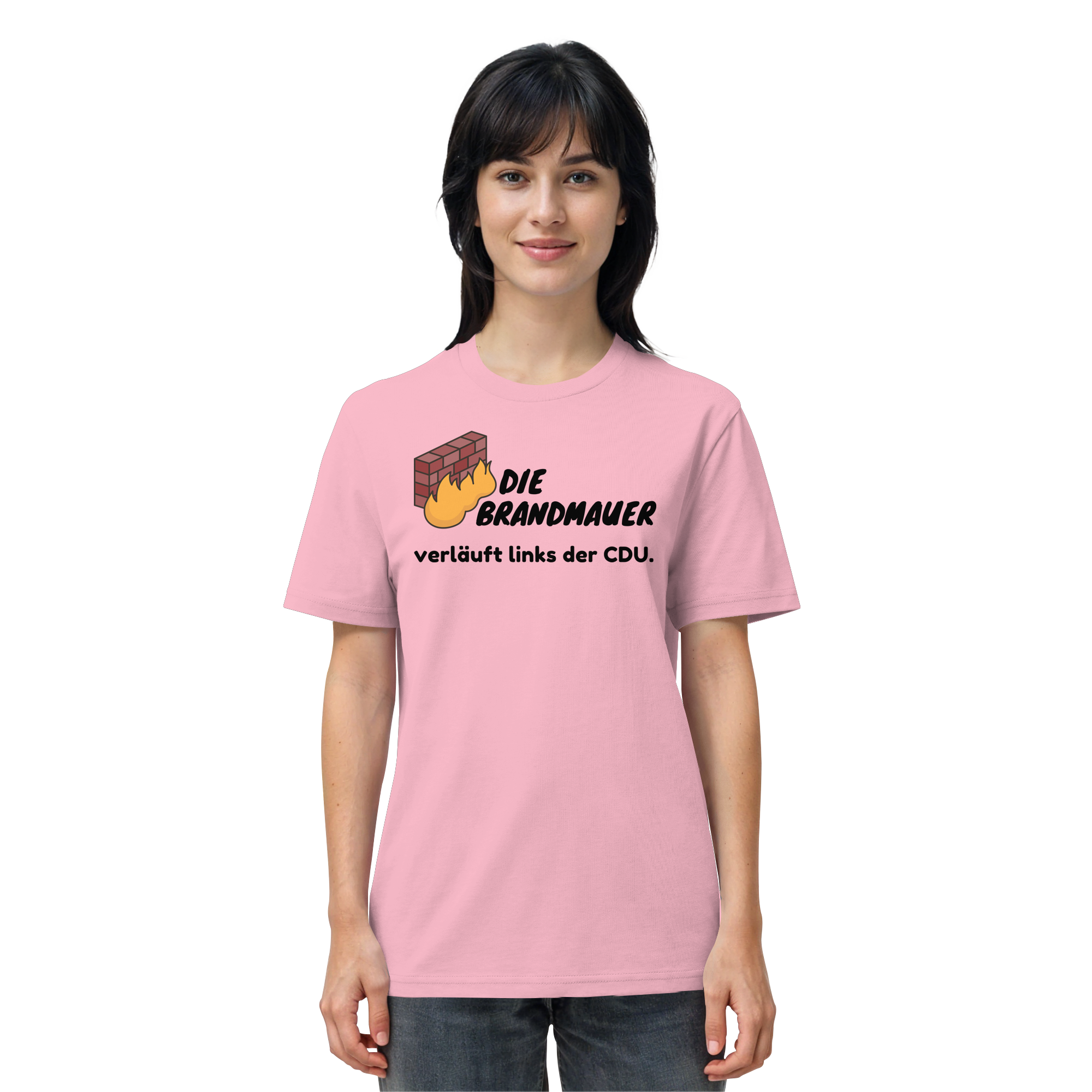 Brandmauer (schwarze Schrift) - Organic Shirt