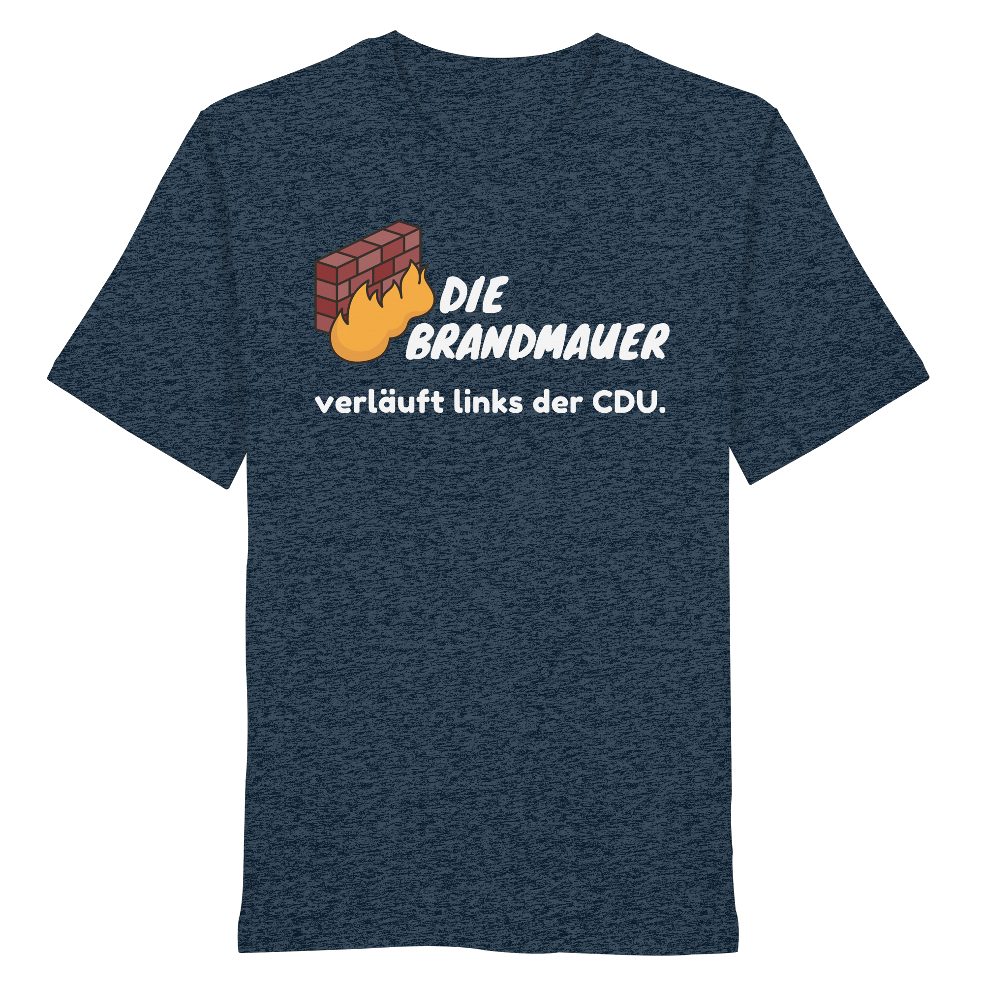 Brandmauer (weiße Schrift) - Organic Shirt
