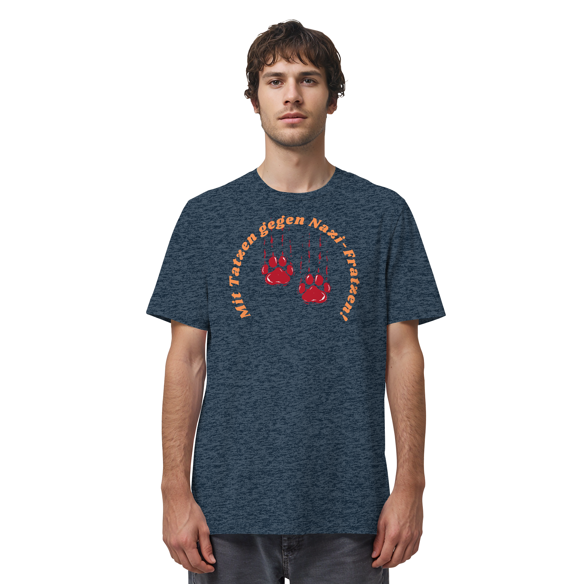 Mit Tatzen gegen Nazi Fratzen - Organic Shirt