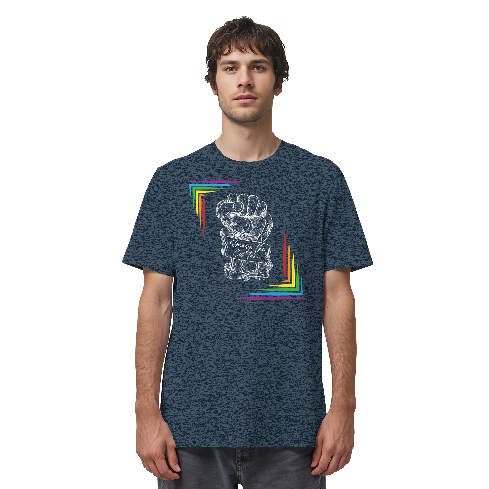 Smash The Cistem (weiße Schrift) - Organic Shirt