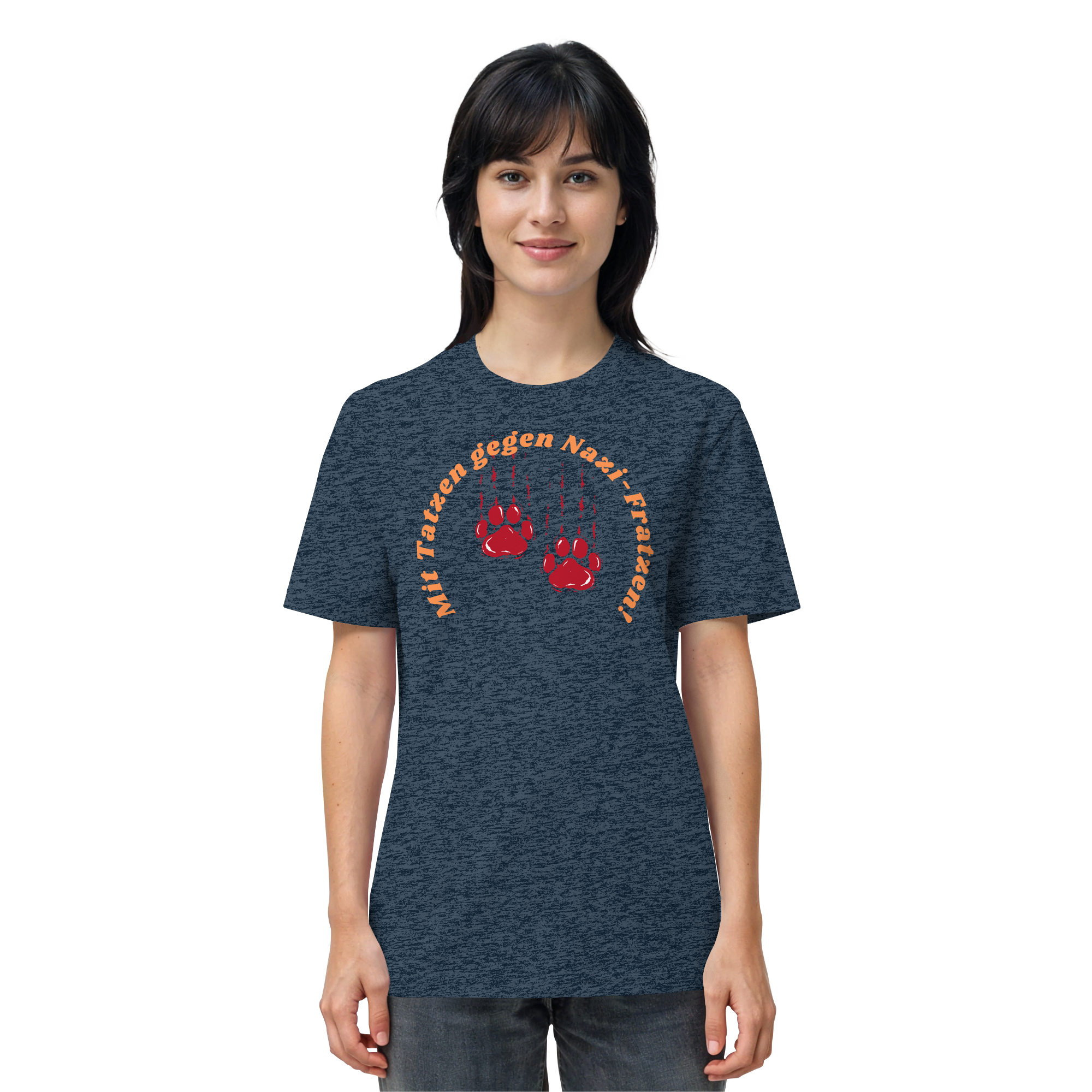 Mit Tatzen gegen Nazi Fratzen - Organic Shirt