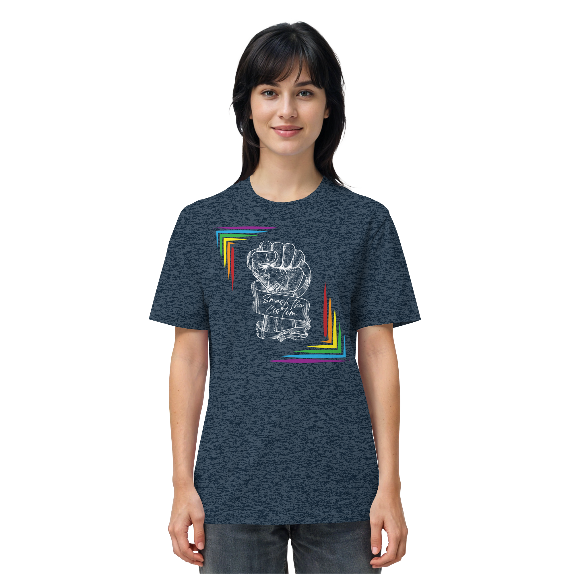 Smash The Cistem (weiße Schrift) - Organic Shirt