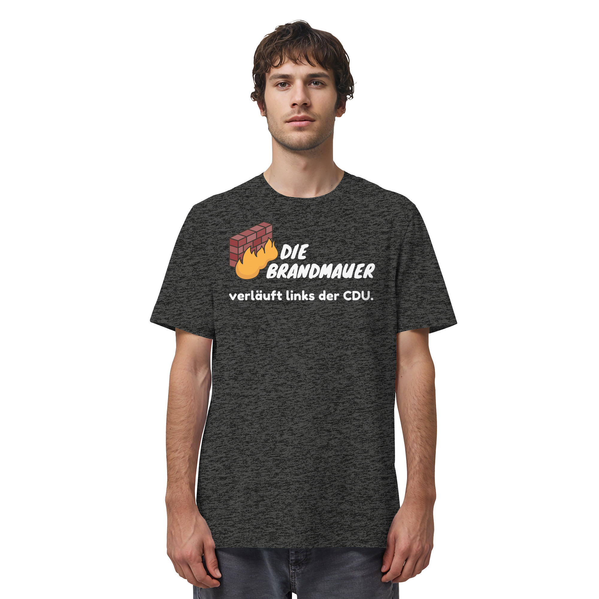 Brandmauer (weiße Schrift) - Organic Shirt