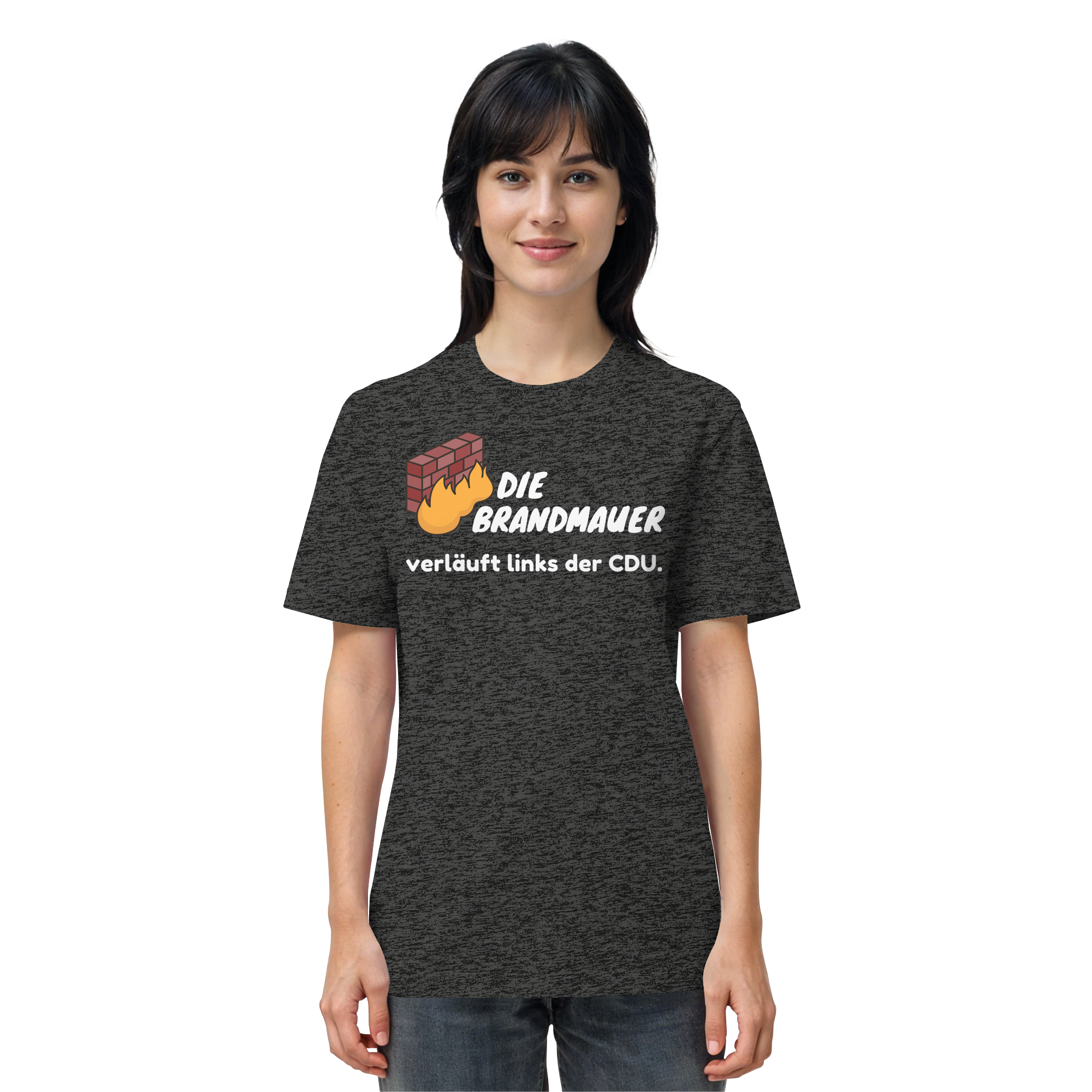 Brandmauer (weiße Schrift) - Organic Shirt