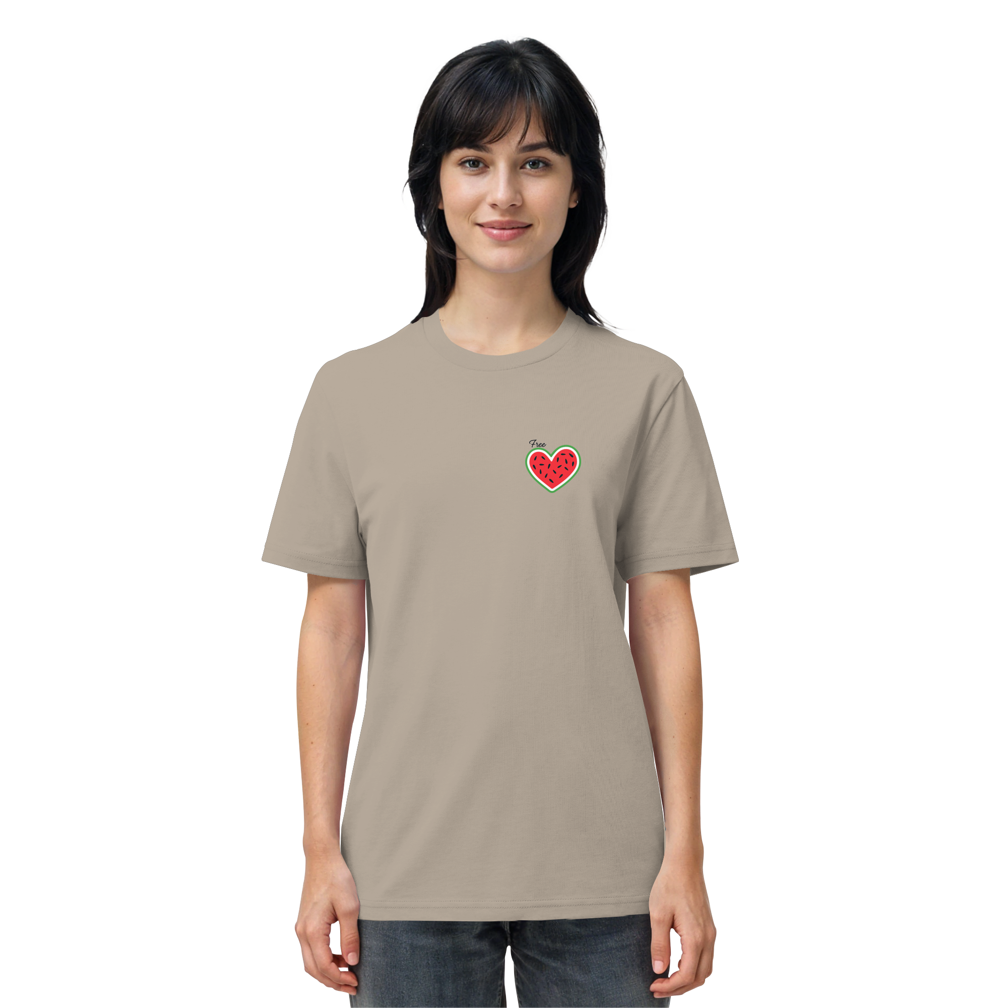 Free Palestine "Melon Heart Edition" - Organic Shirt